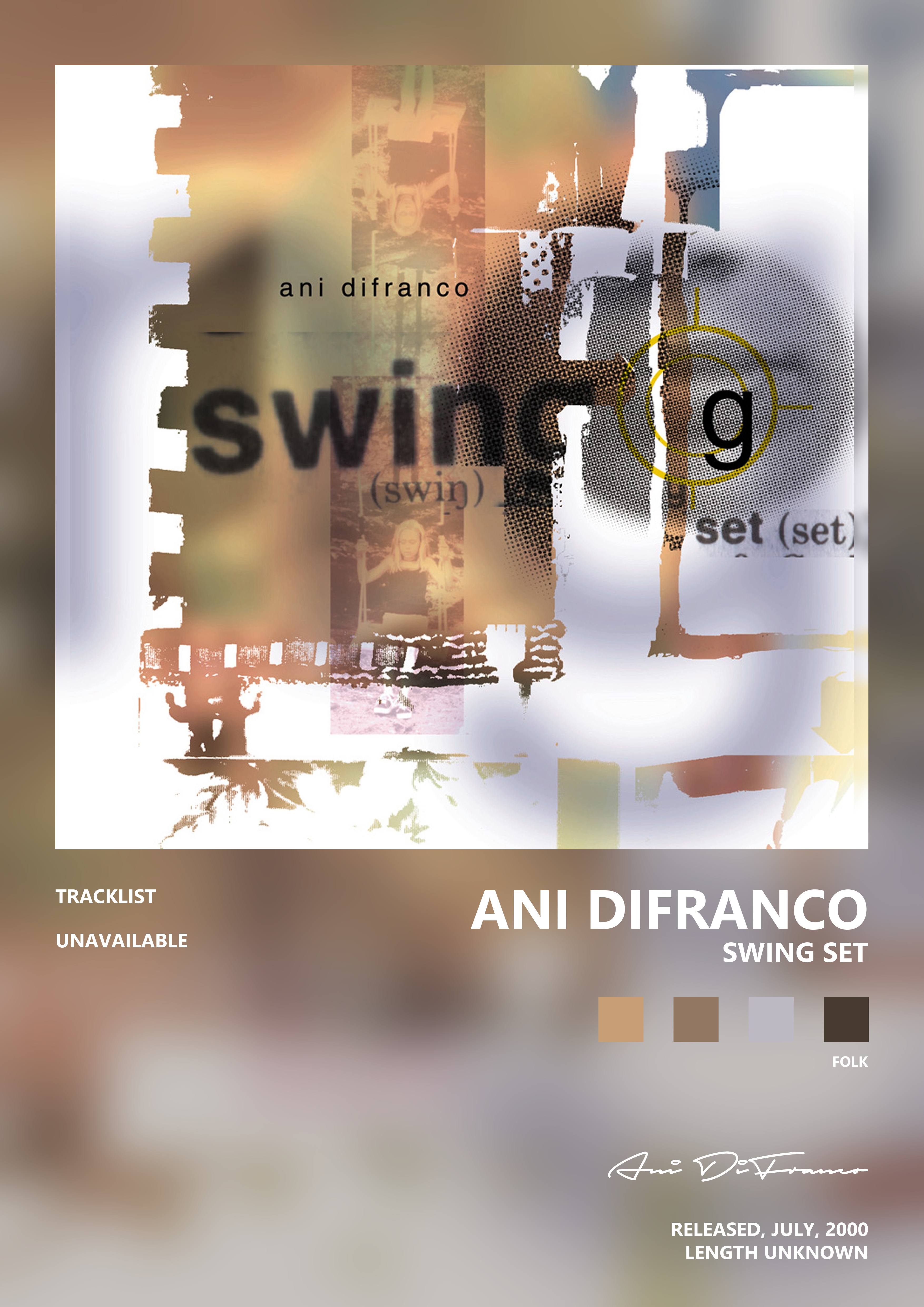 Music poster: Ani DiFranco - Swing Set