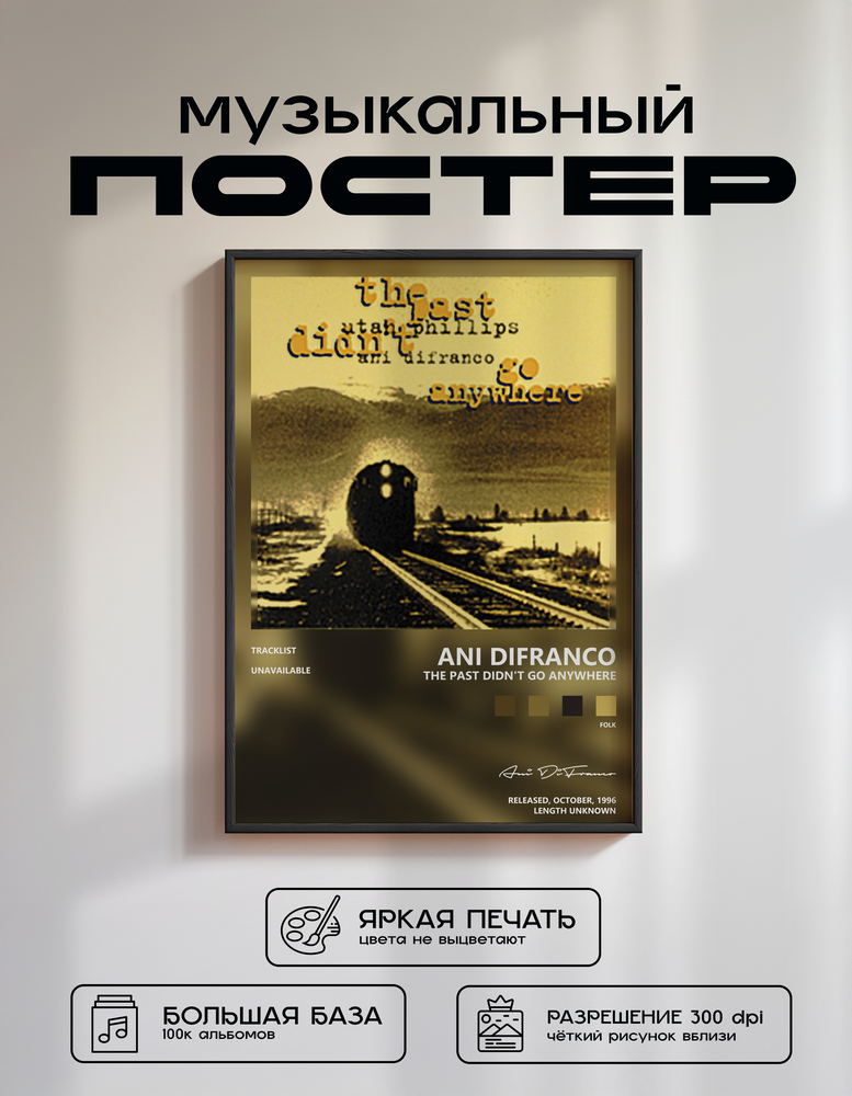 Music poster: Ani DiFranco - The Past Didnt Go Anywhere