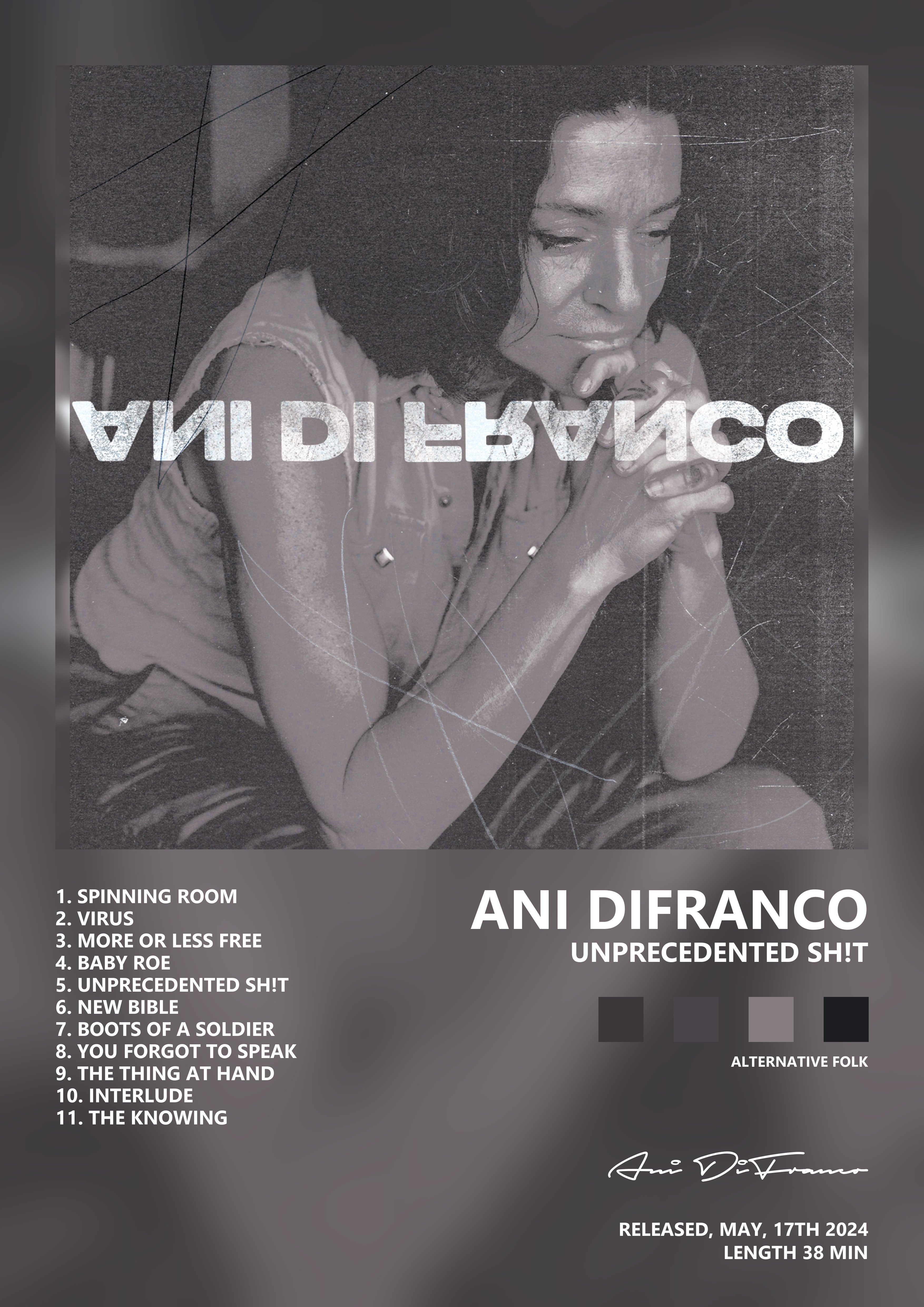 Music poster: Ani DiFranco - Unprecedented Sht