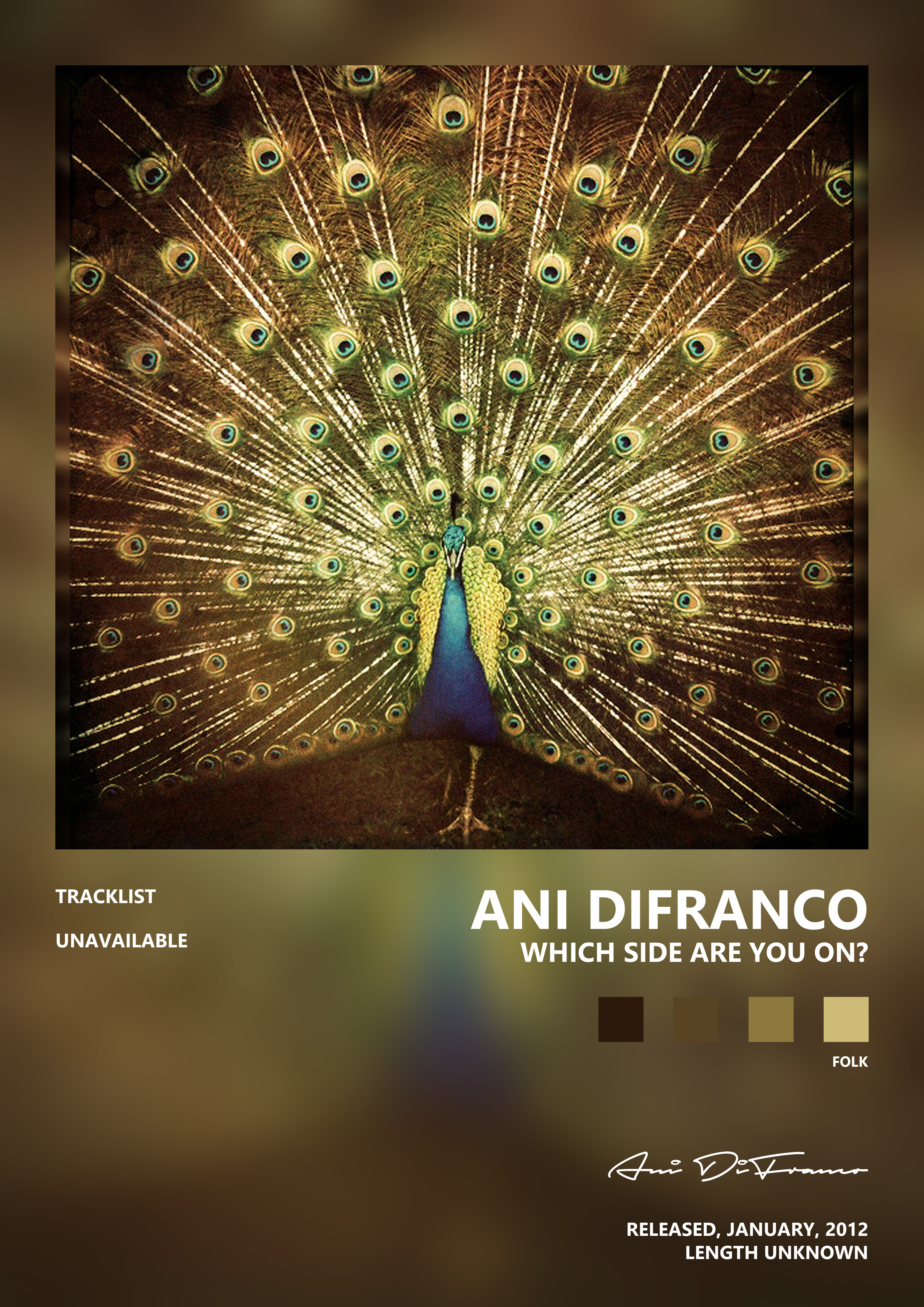 Music poster: Ani DiFranco - Which Side Are You On