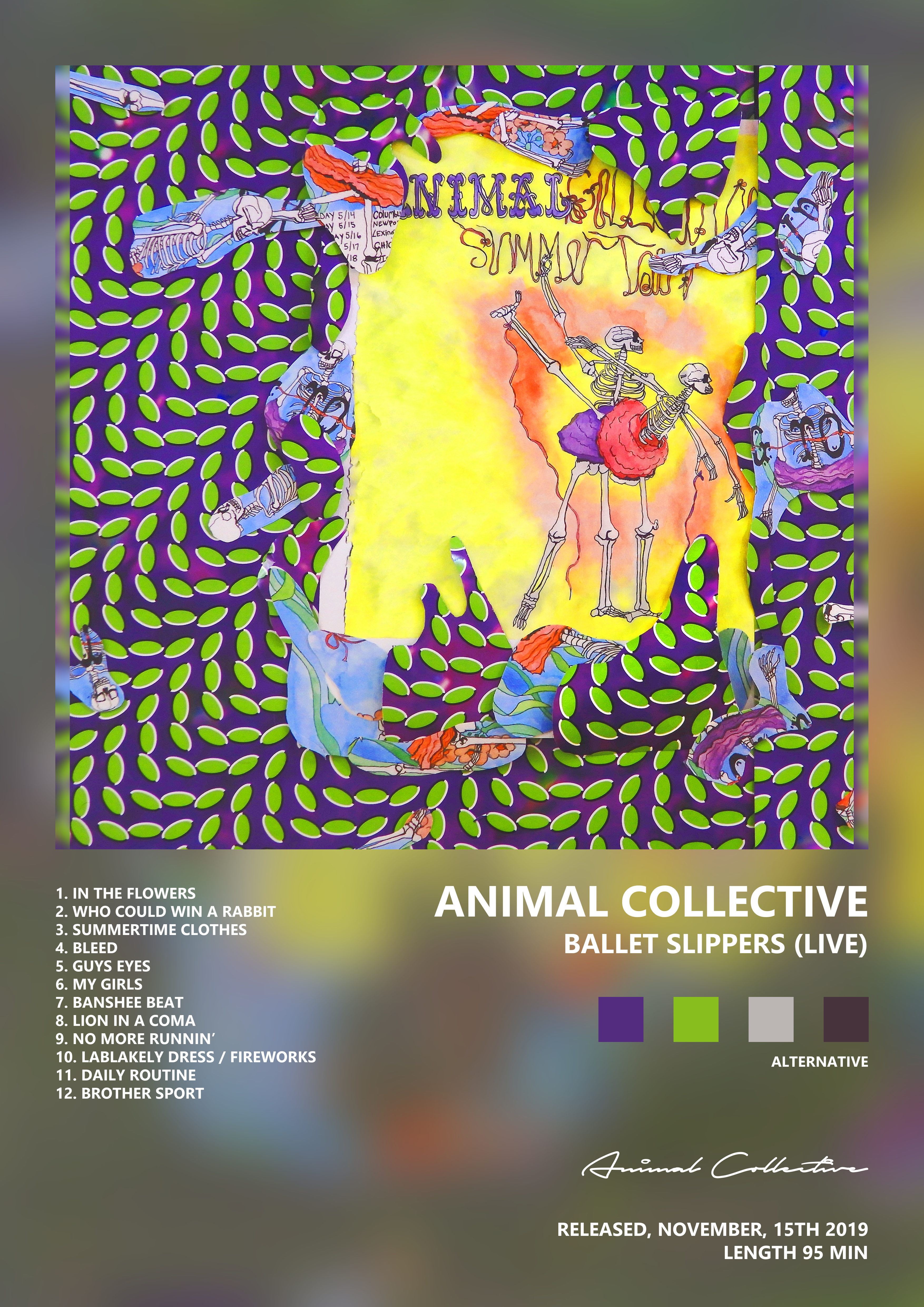 Music poster: Animal Collective - Ballet Slippers Live