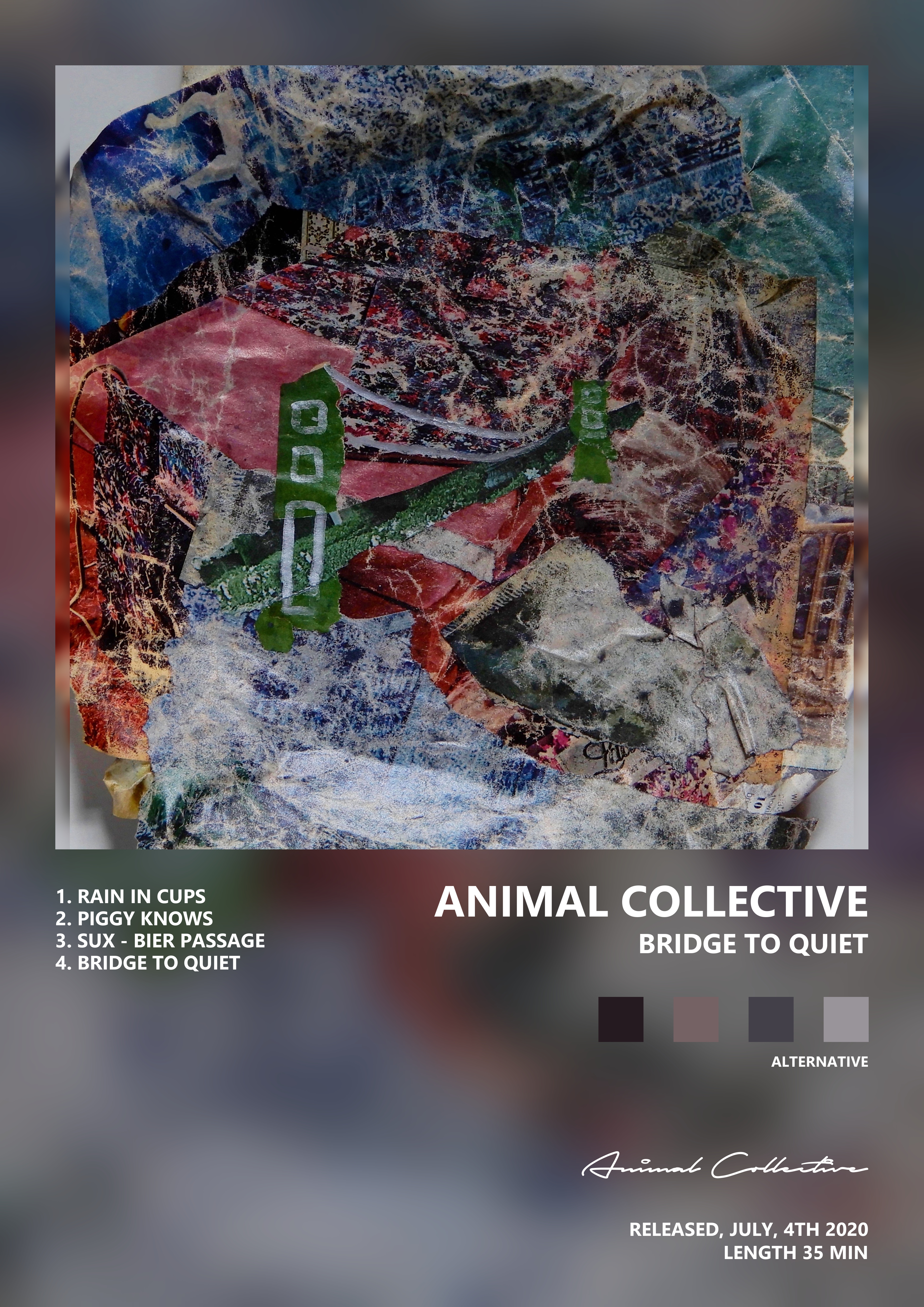Music poster: Animal Collective - Bridge to Quiet