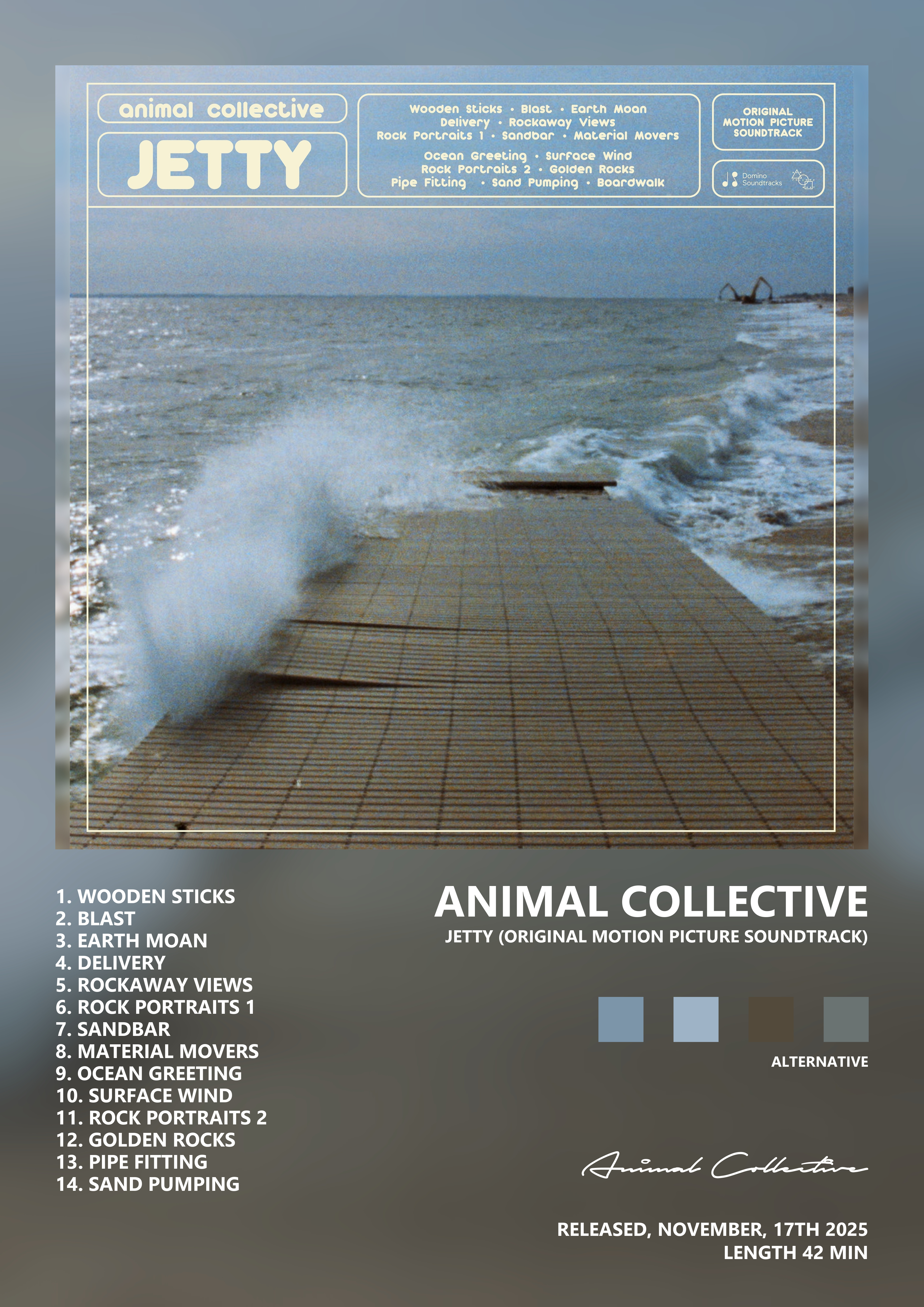 Music poster: Animal Collective - Jetty Original Motion Picture Soundtrack