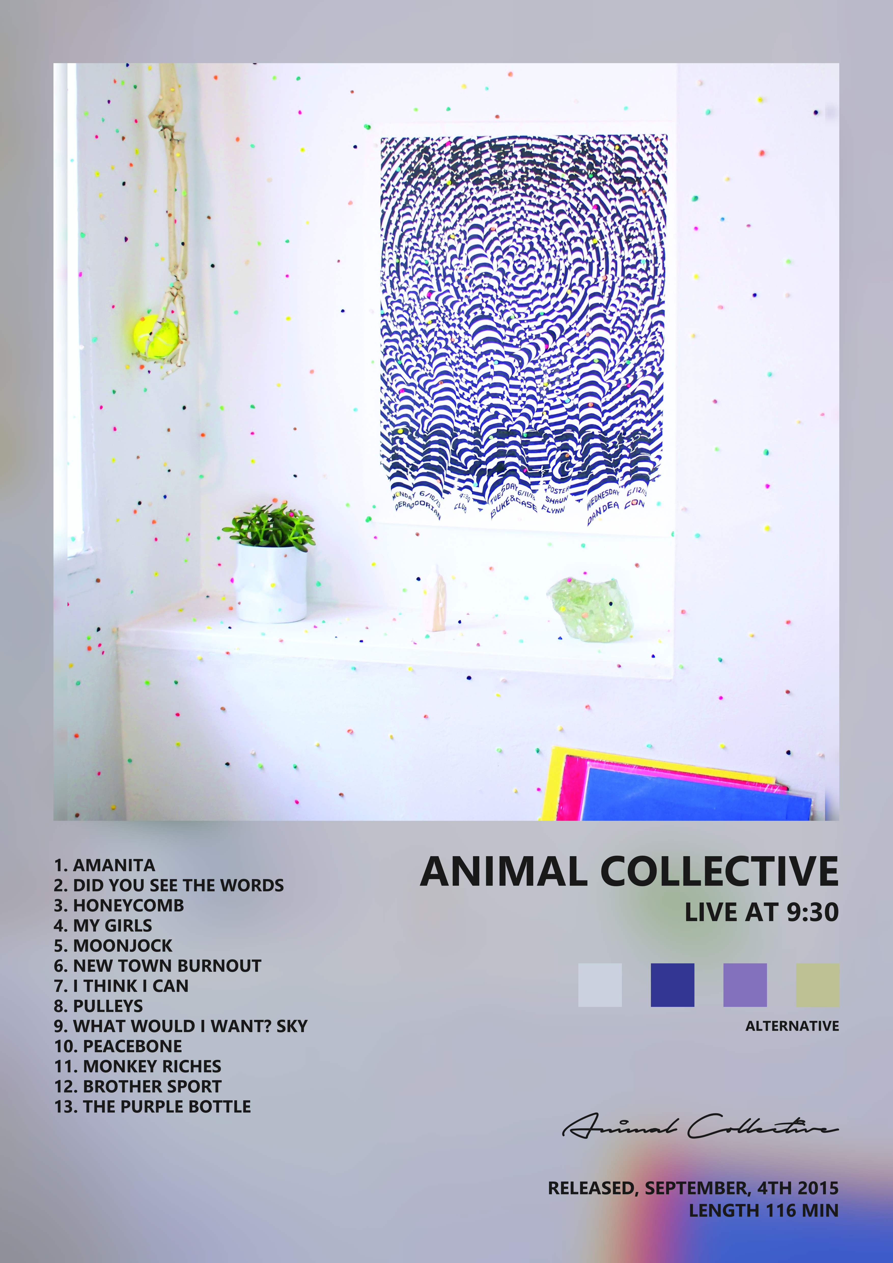Music poster: Animal Collective - Live at 930