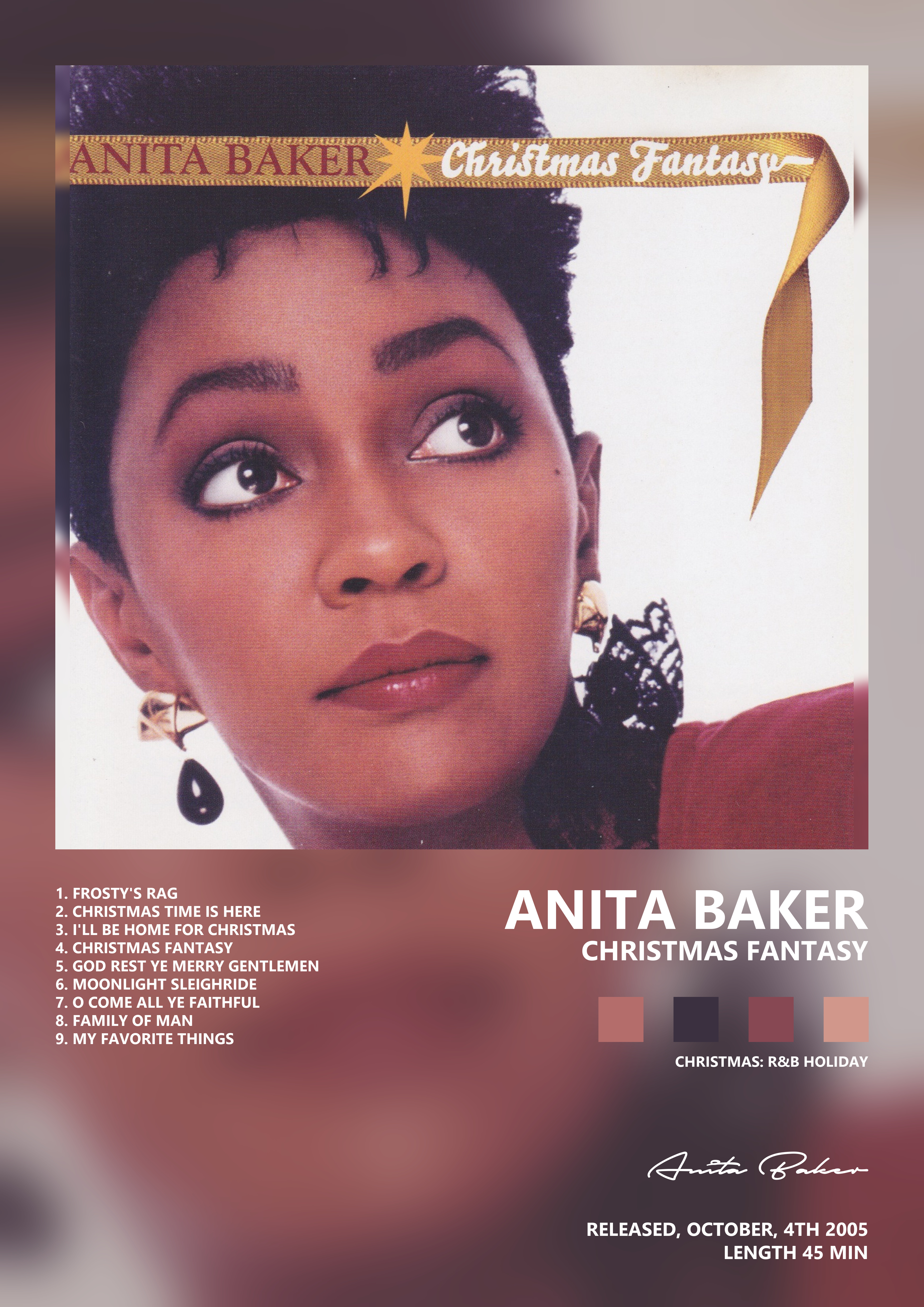 Music poster: Anita Baker - Christmas Fantasy