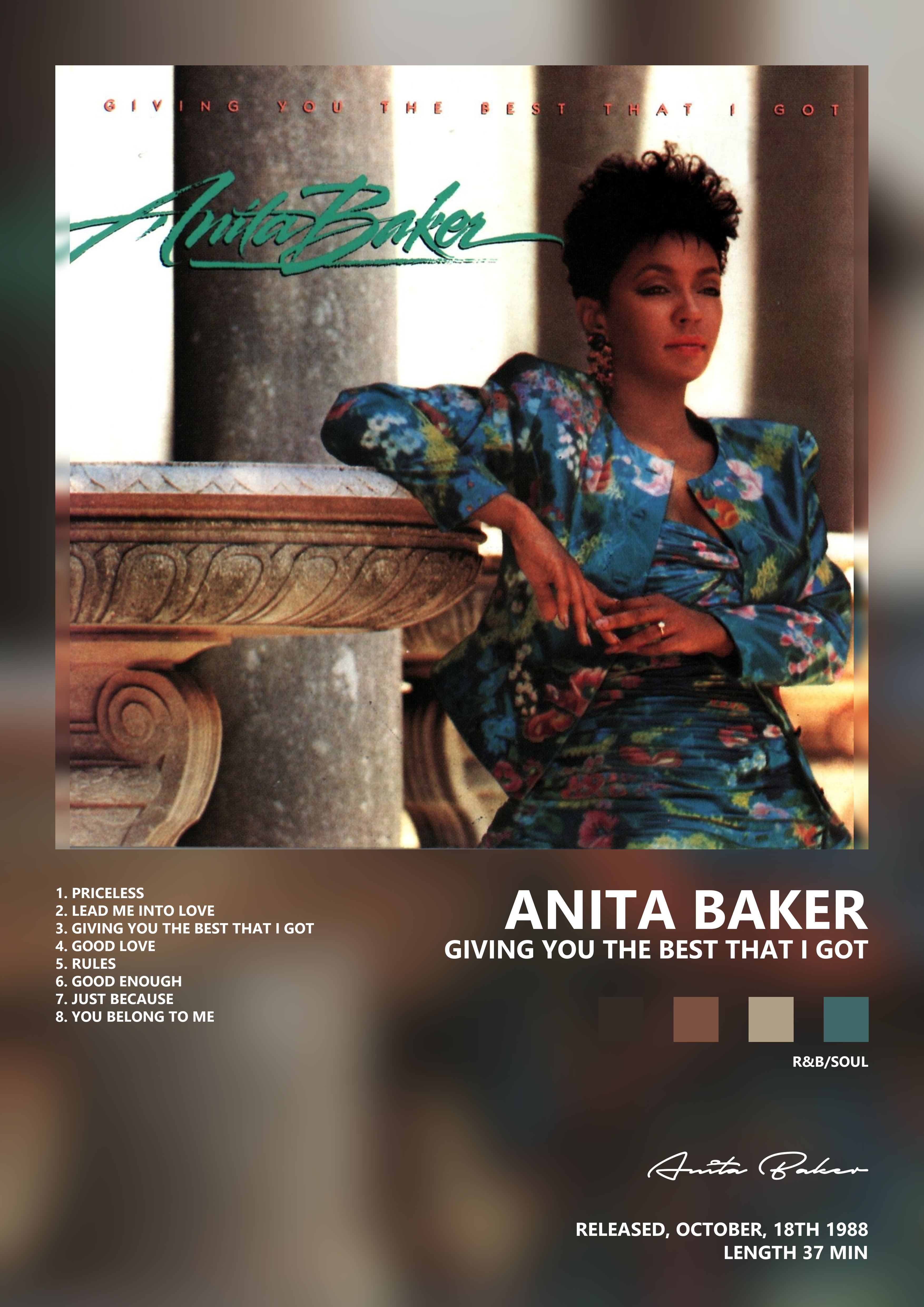Music poster: Anita Baker - Giving You the Best That I Got