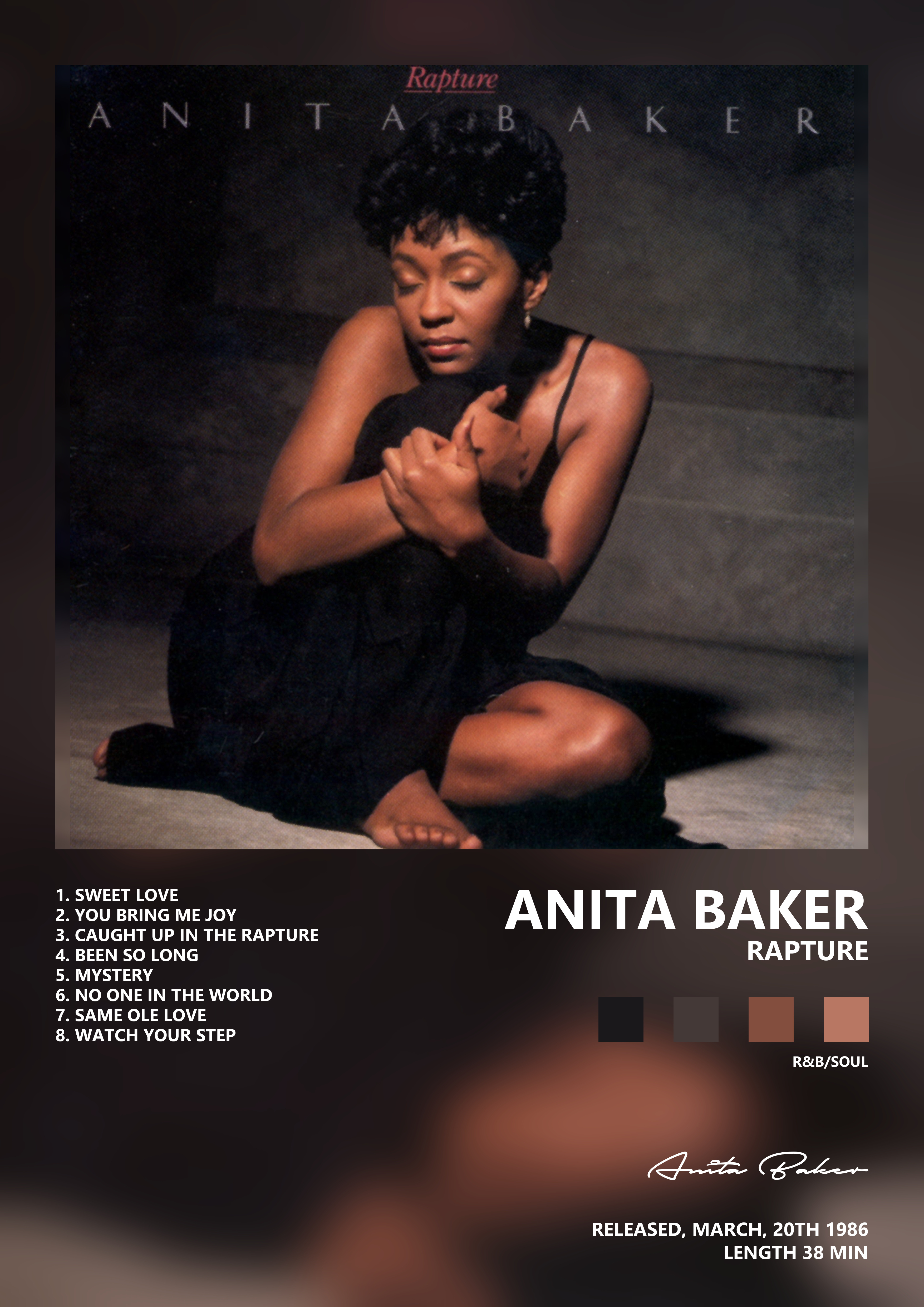Music poster: Anita Baker - Rapture