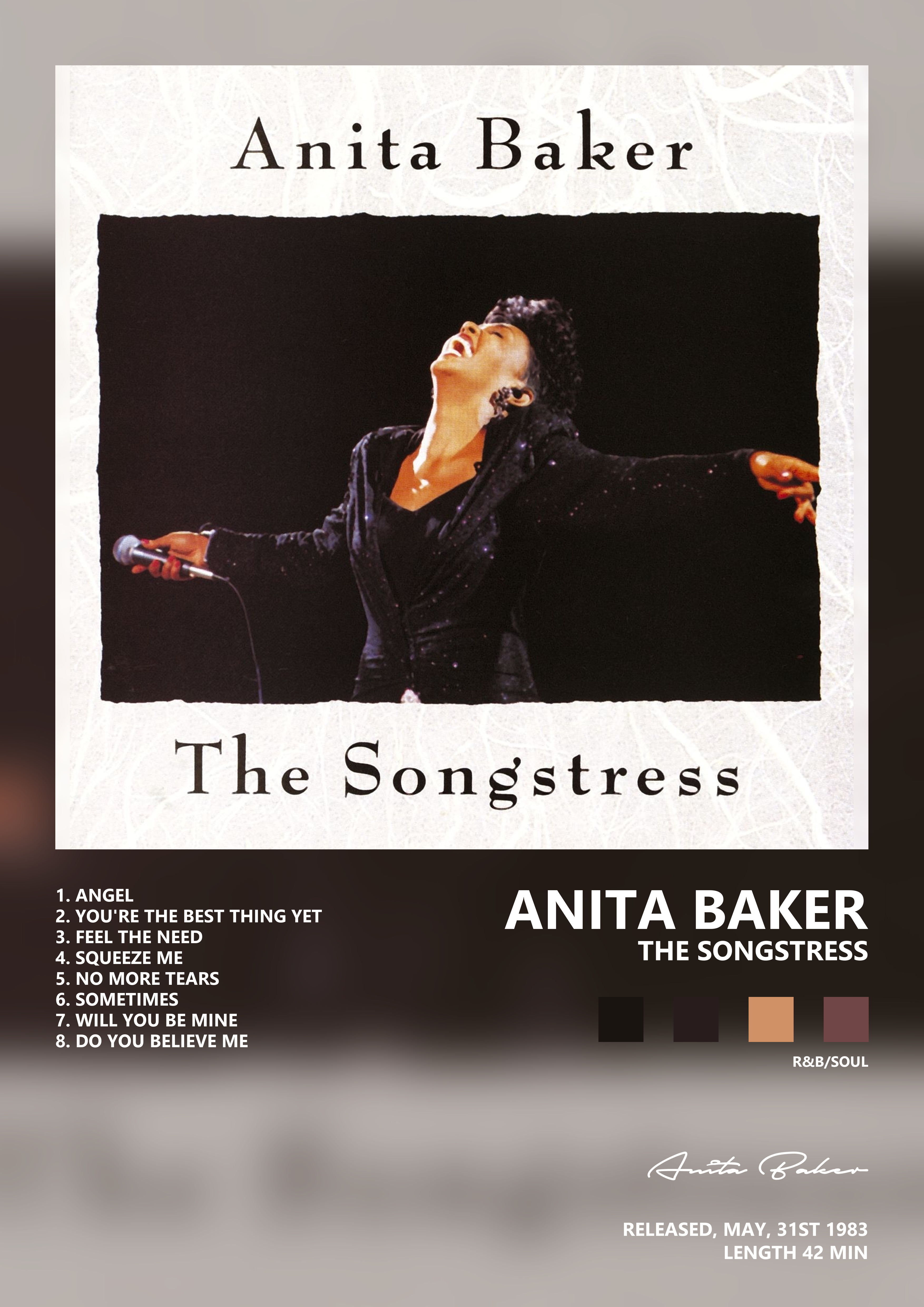 Music poster: Anita Baker - The Songstress