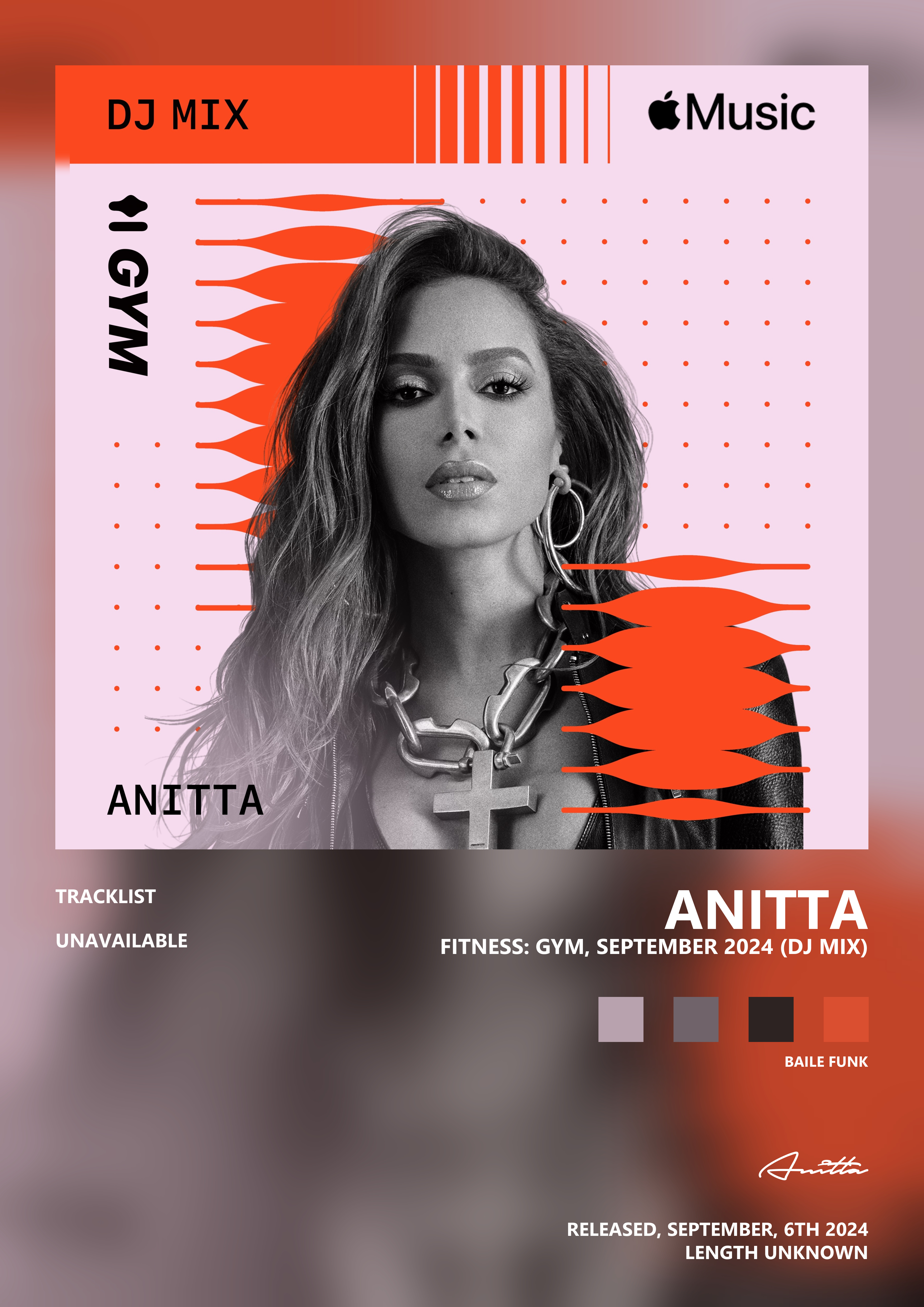 Music poster: Anitta - Fitness Gym September 2024 DJ Mix