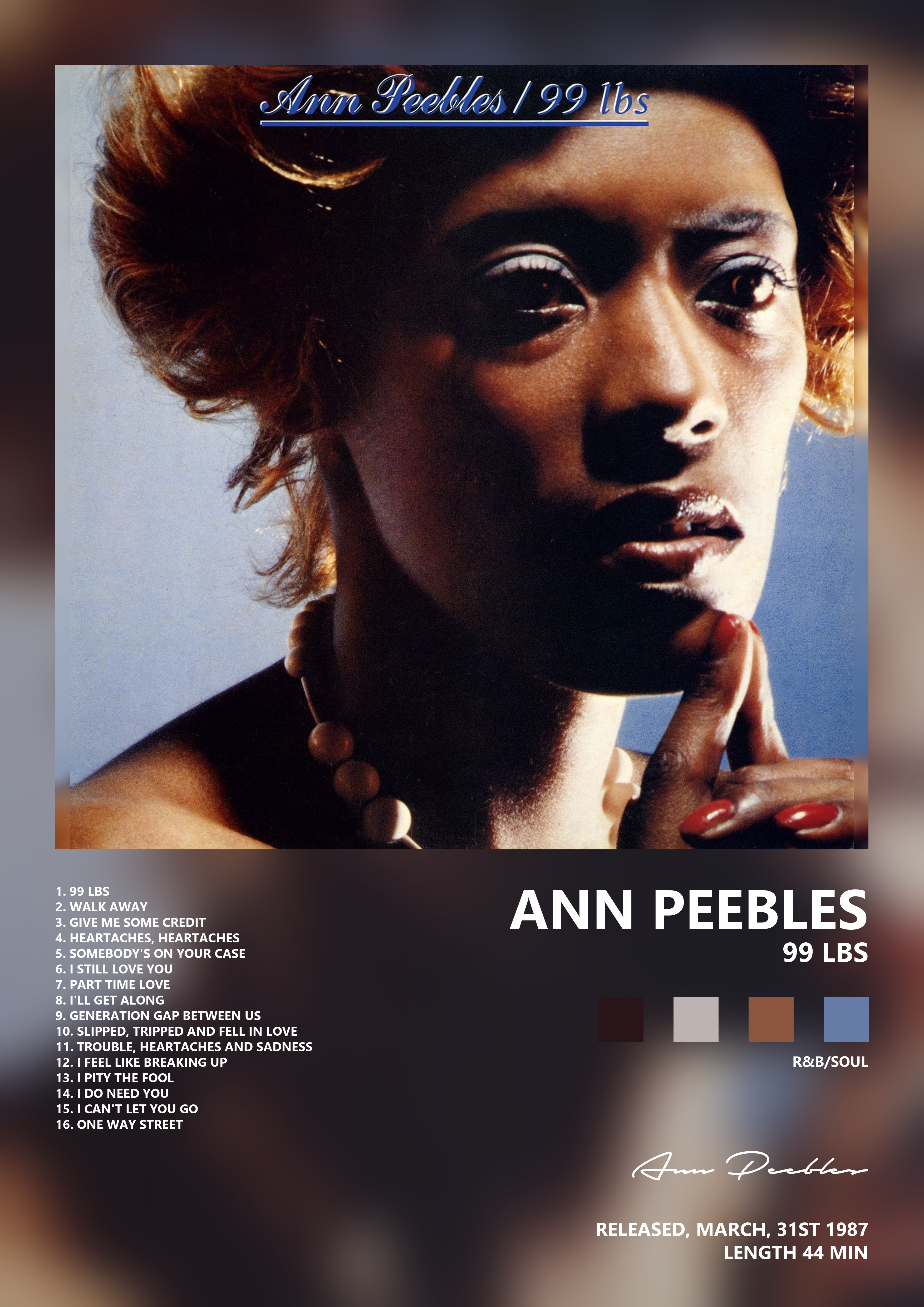 Music poster: Ann Peebles - 99 Lbs