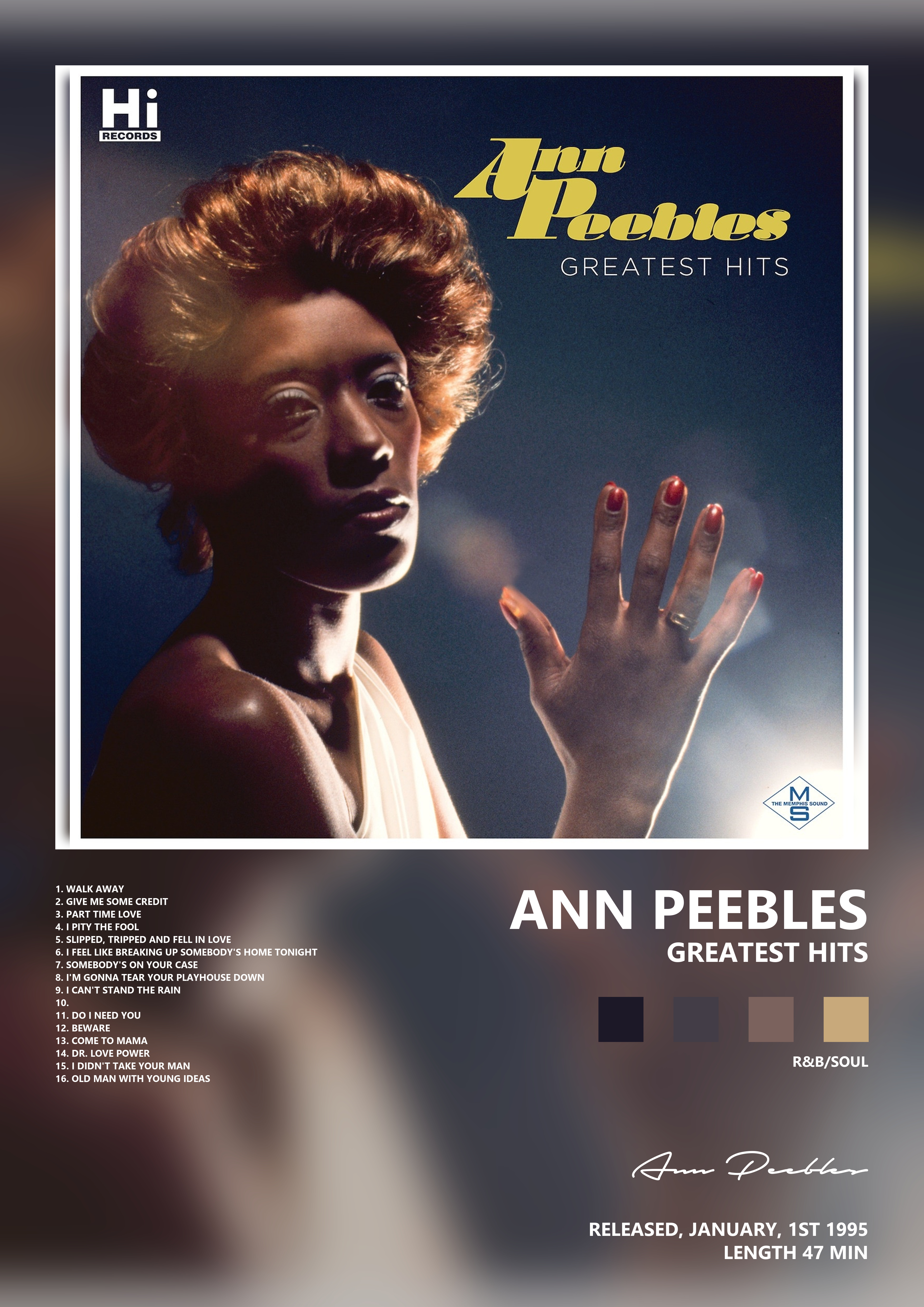 Music poster: Ann Peebles - Greatest Hits
