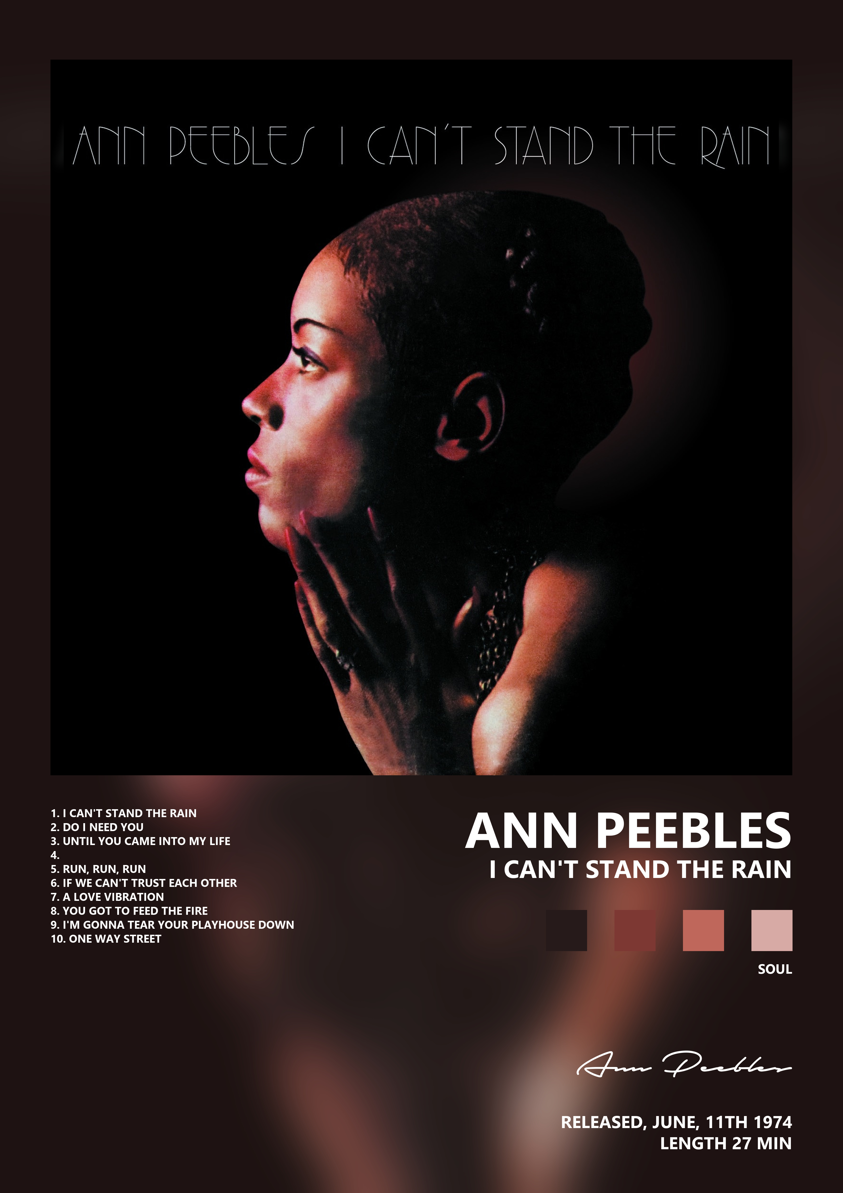 Music poster: Ann Peebles - I Cant Stand the Rain