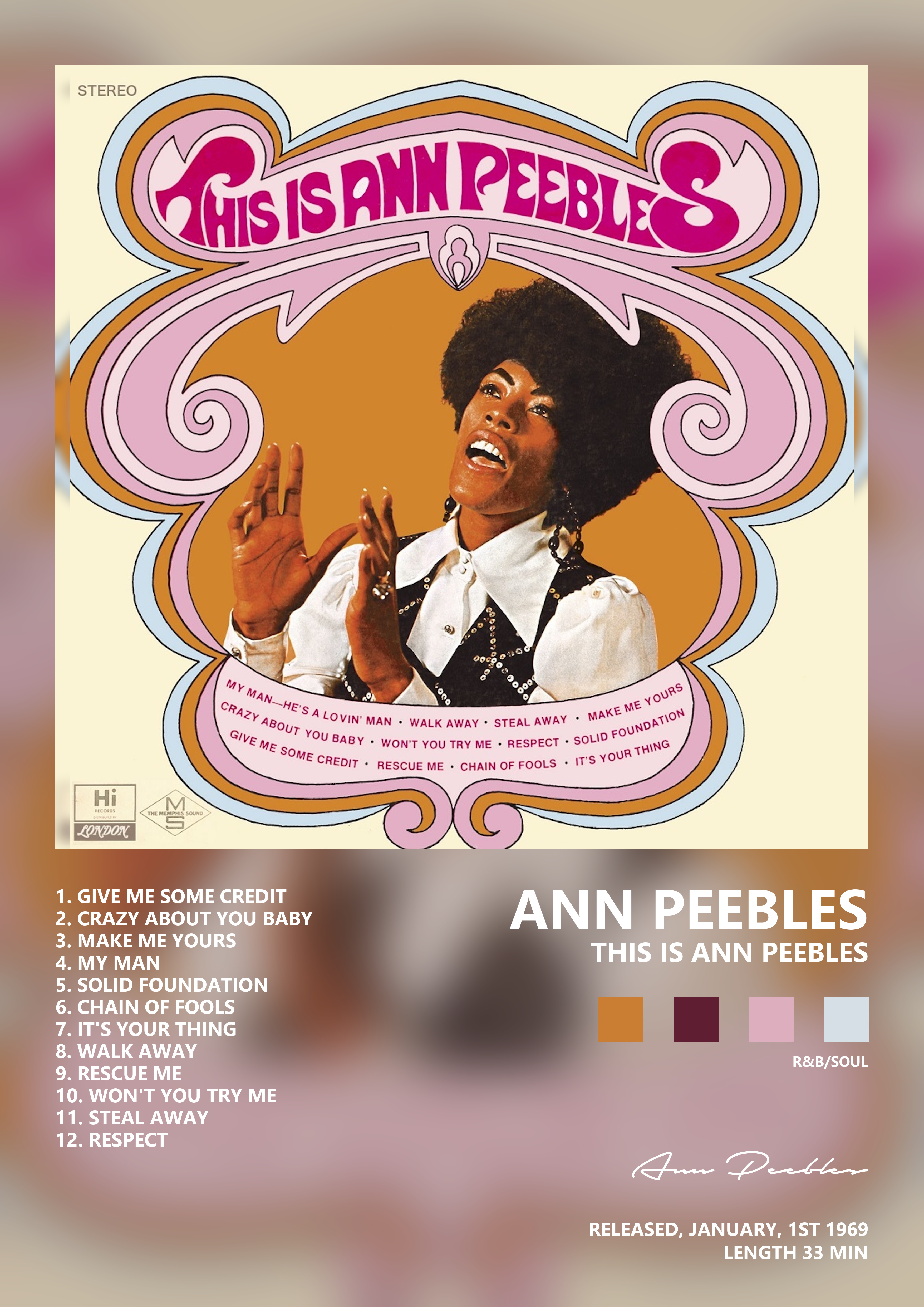 Music poster: Ann Peebles - This is Ann Peebles