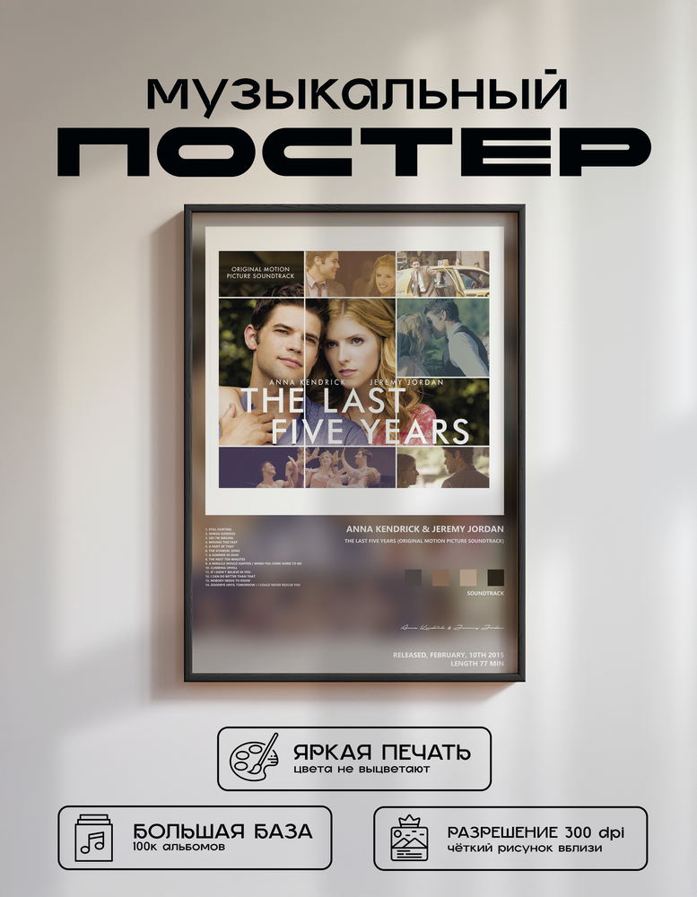 Music poster: Anna Kendrick Jeremy Jordan - The Last Five Years Original Motion Picture Soundtrack