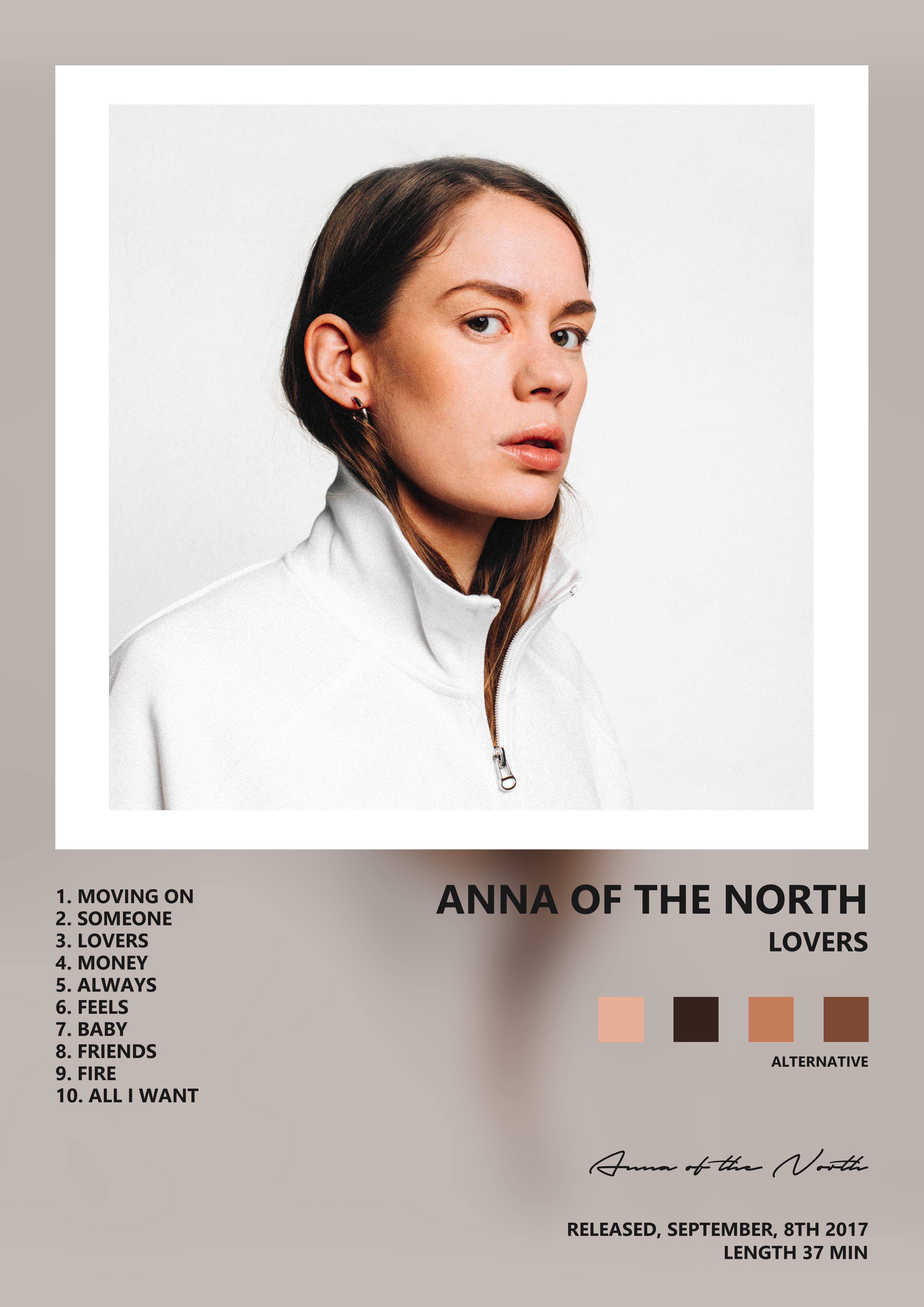 Music poster: Anna of the North - Lovers