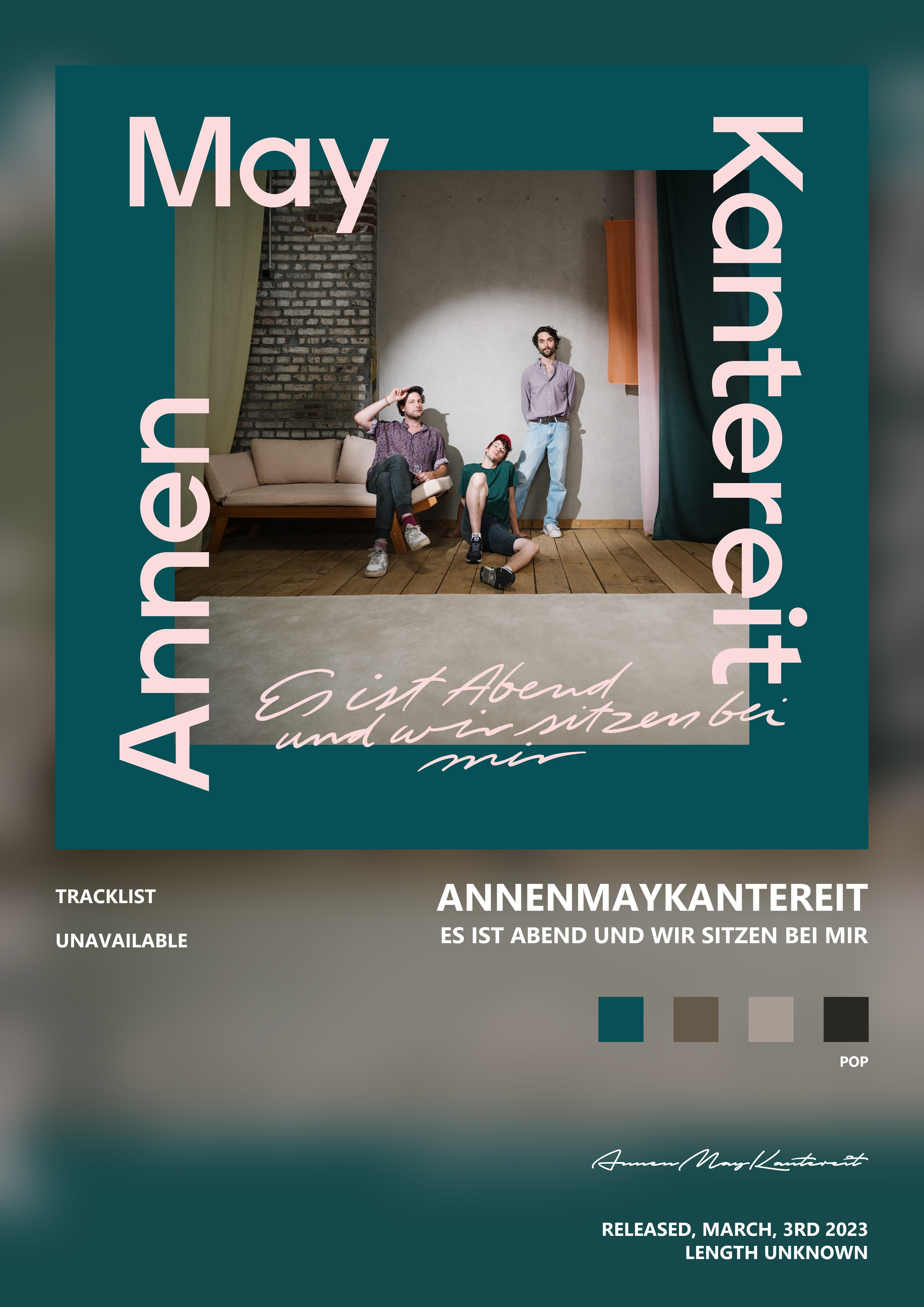 Music poster: AnnenMayKantereit - Es ist Abend und wir sitzen bei mir
