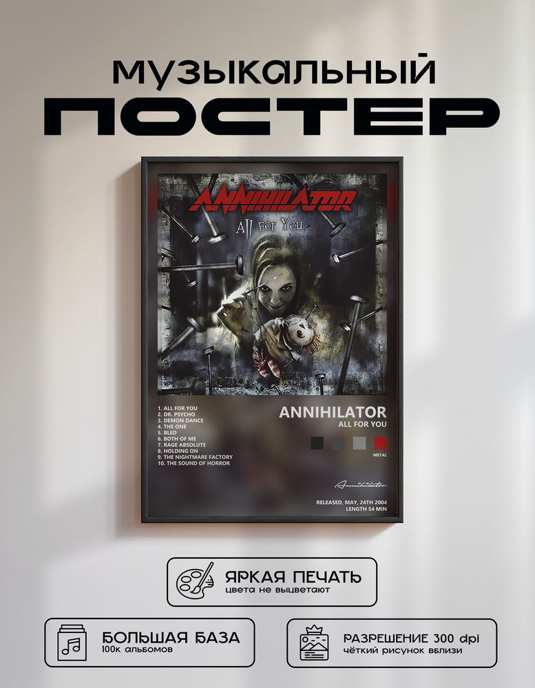Music poster: Annihilator - All for You