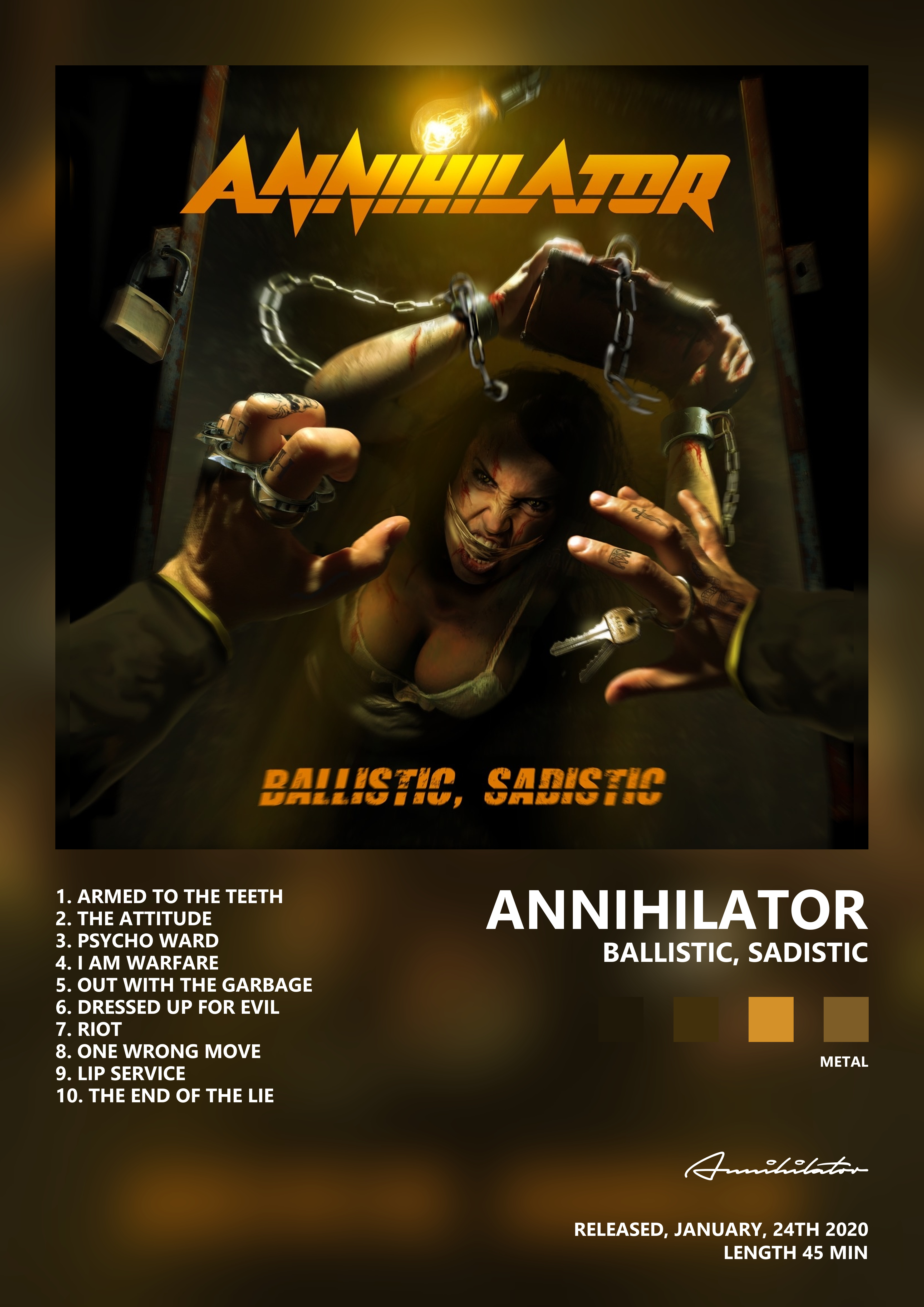 Music poster: Annihilator - Ballistic Sadistic
