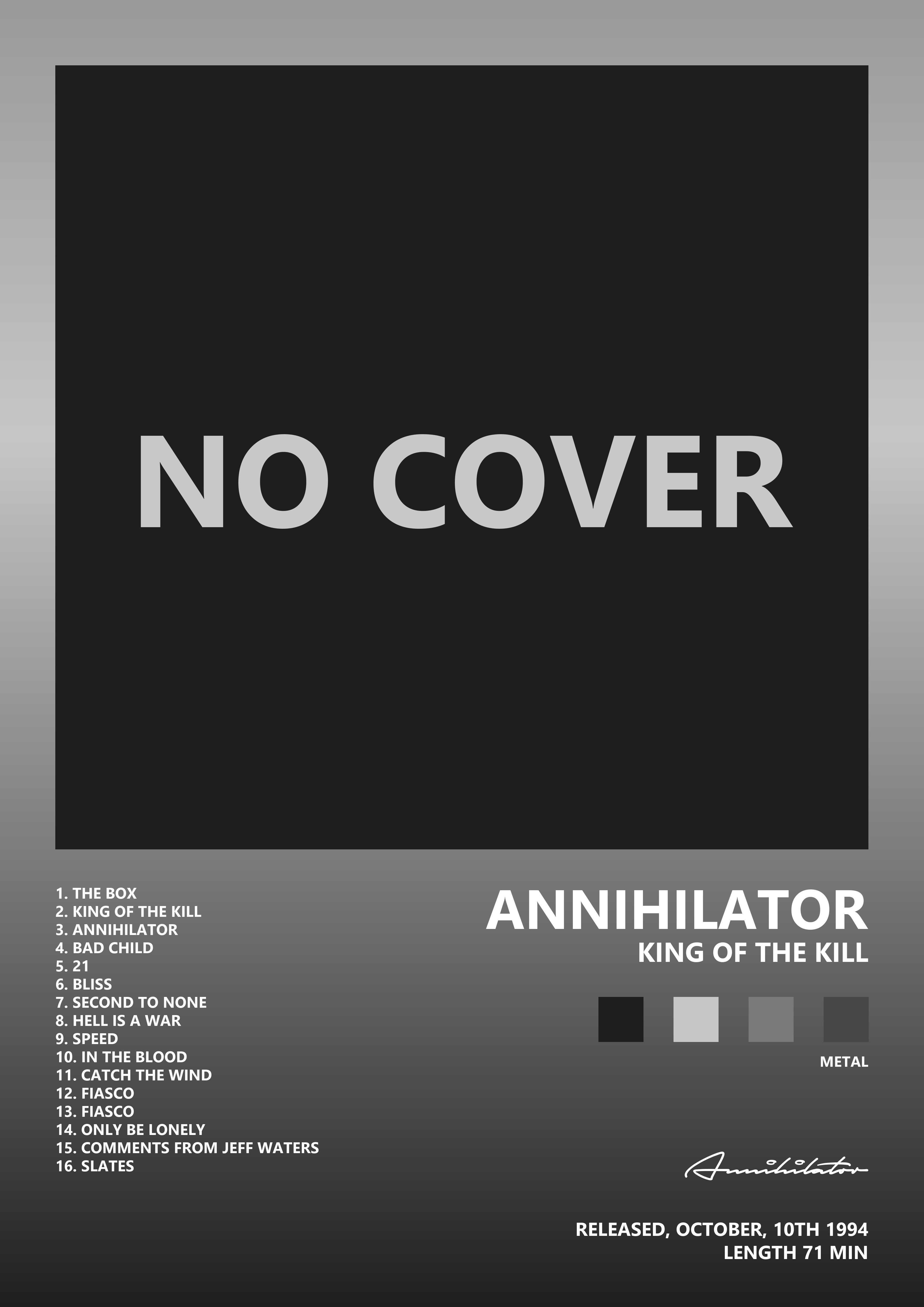 Music poster: Annihilator - King of the Kill
