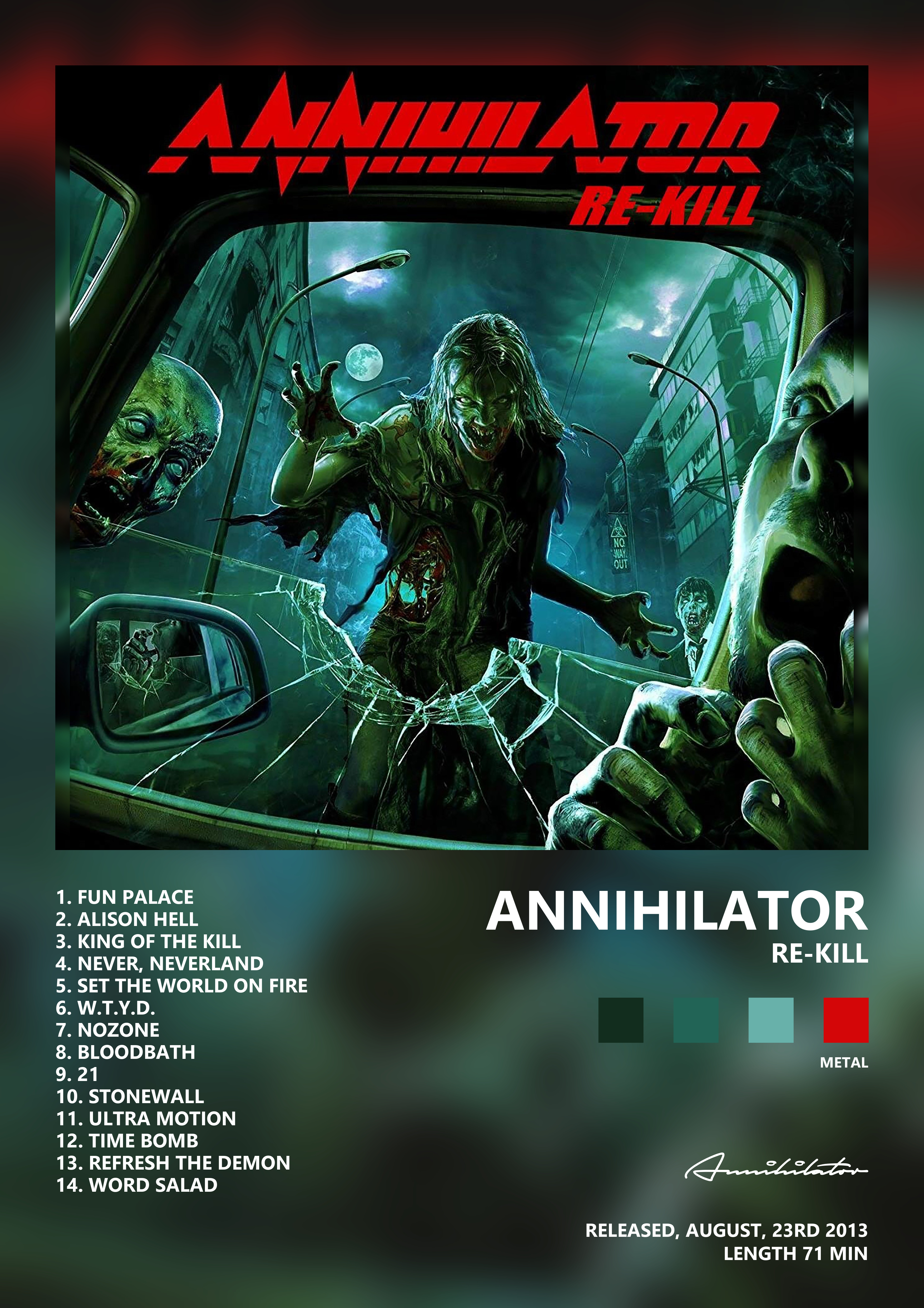 Music poster: Annihilator - Re-Kill