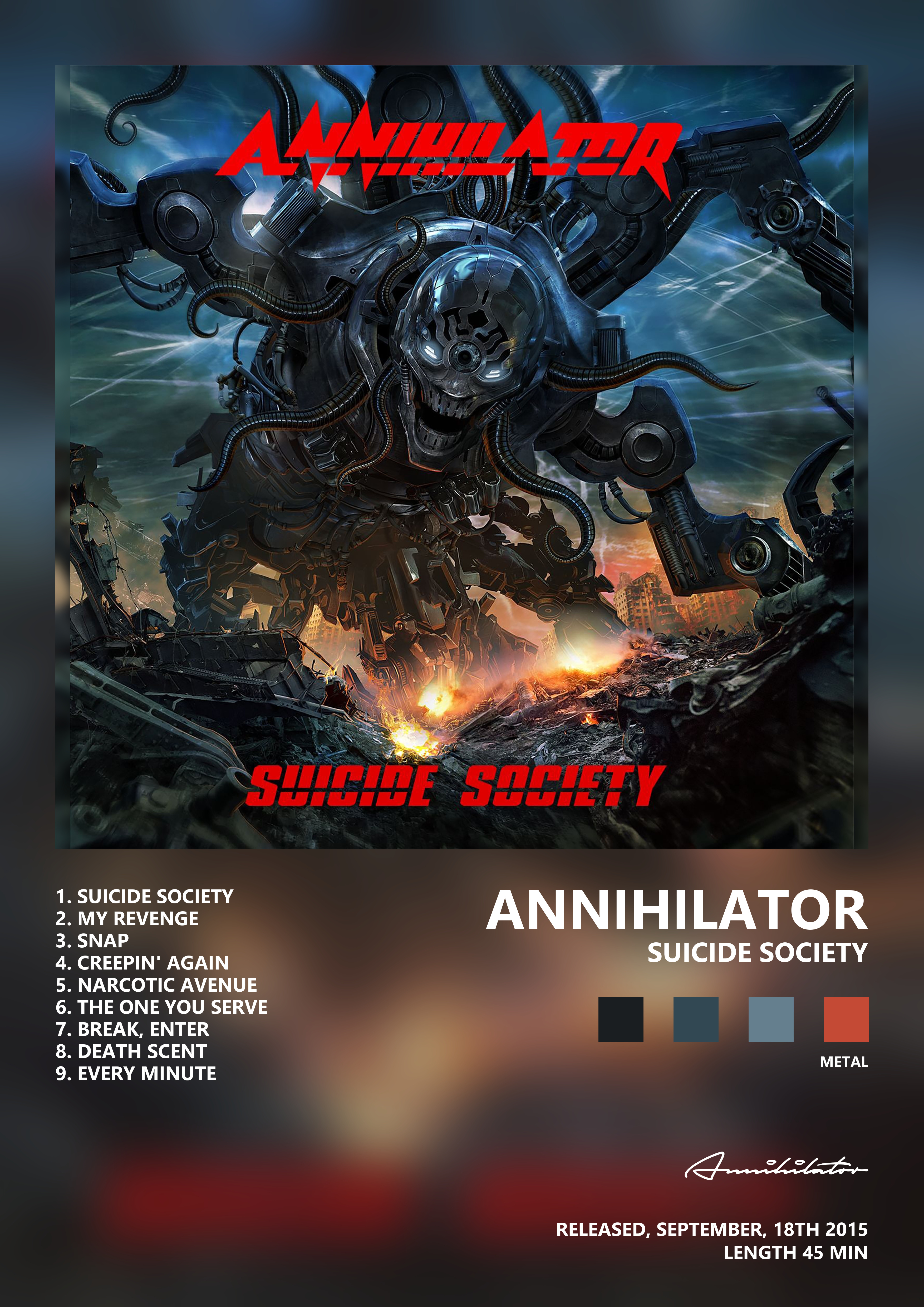 Music poster: Annihilator - Suicide Society