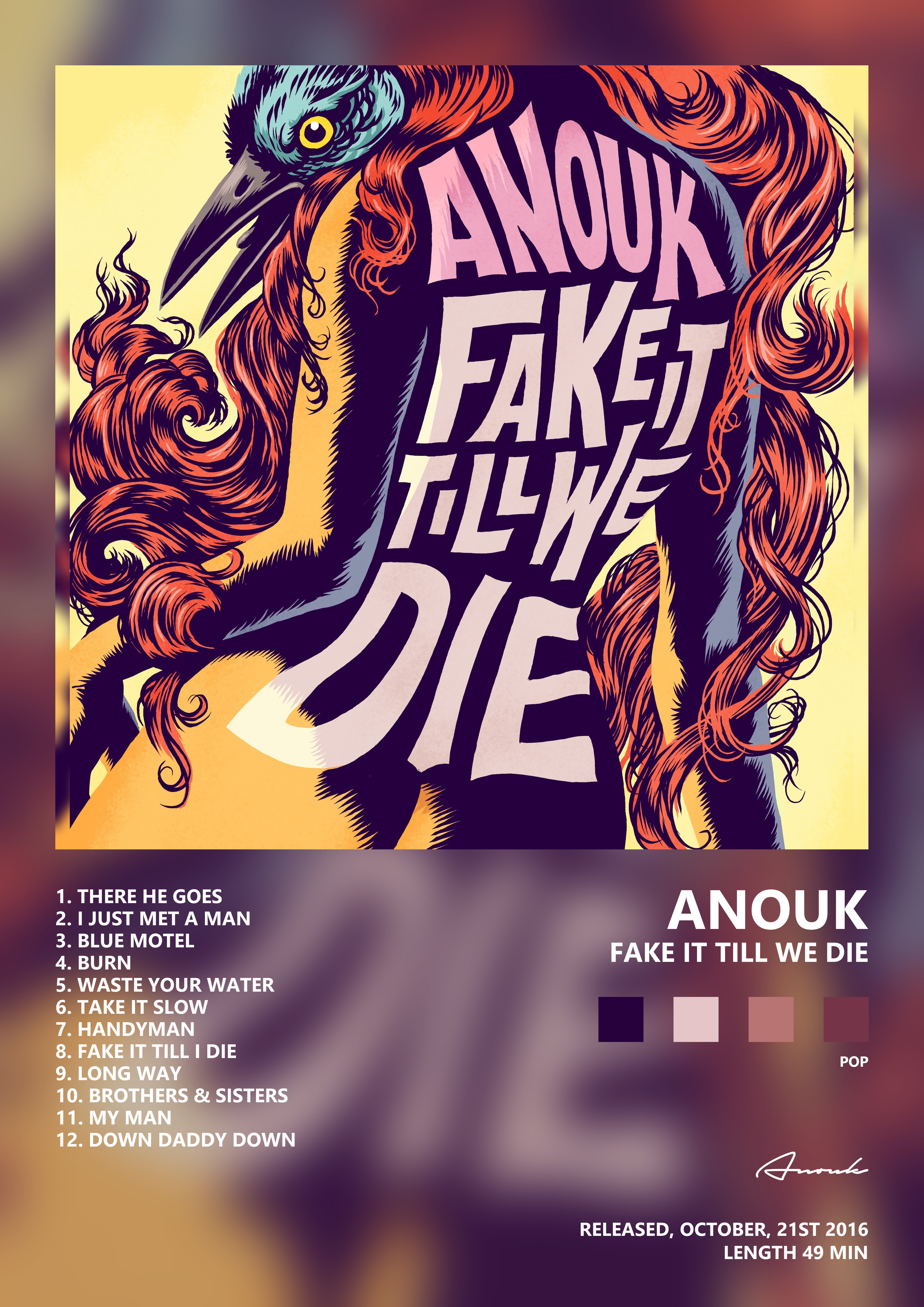 Music poster: Anouk - Fake It Till We Die