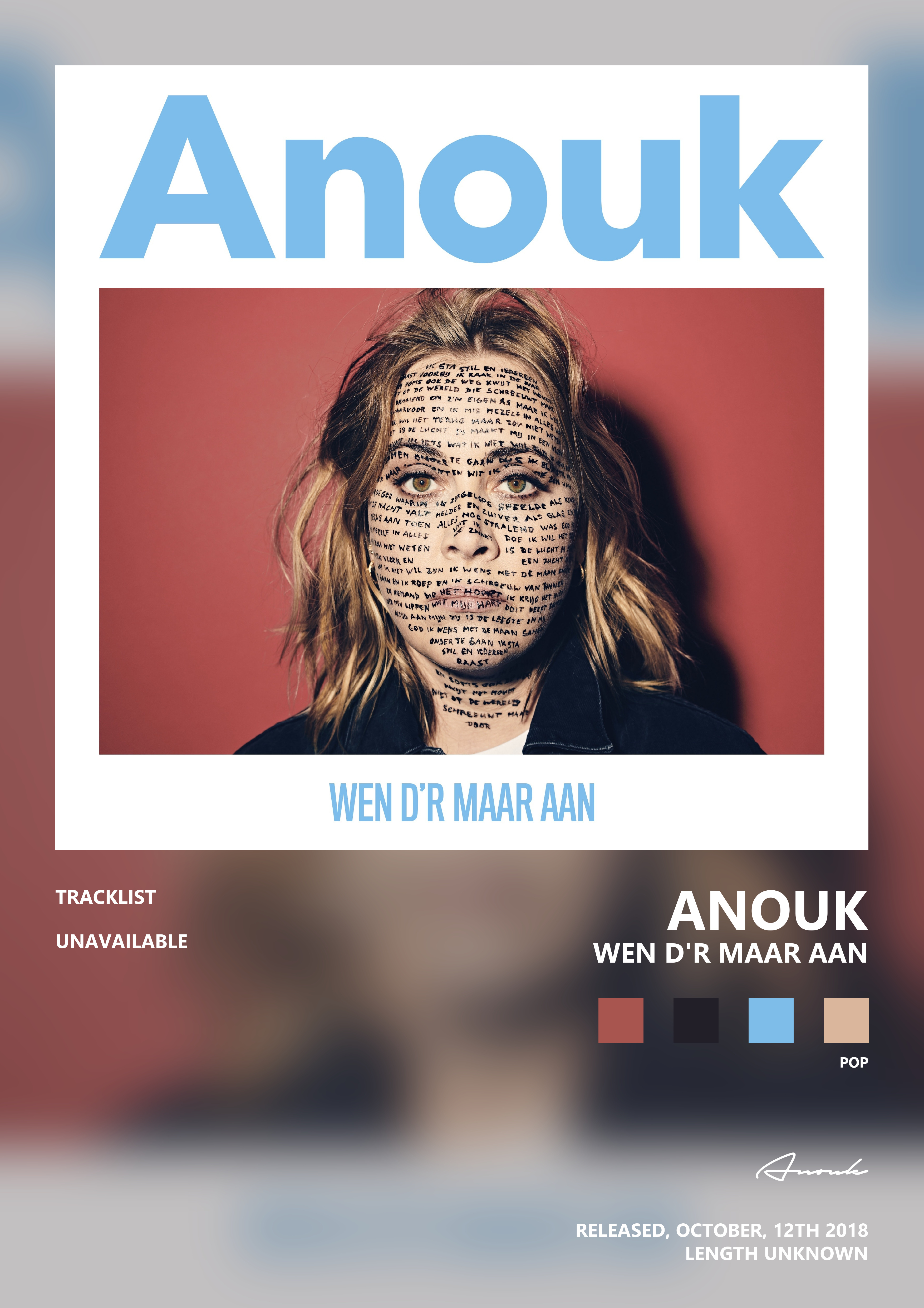 Music poster: Anouk - Wen Dr Maar Aan