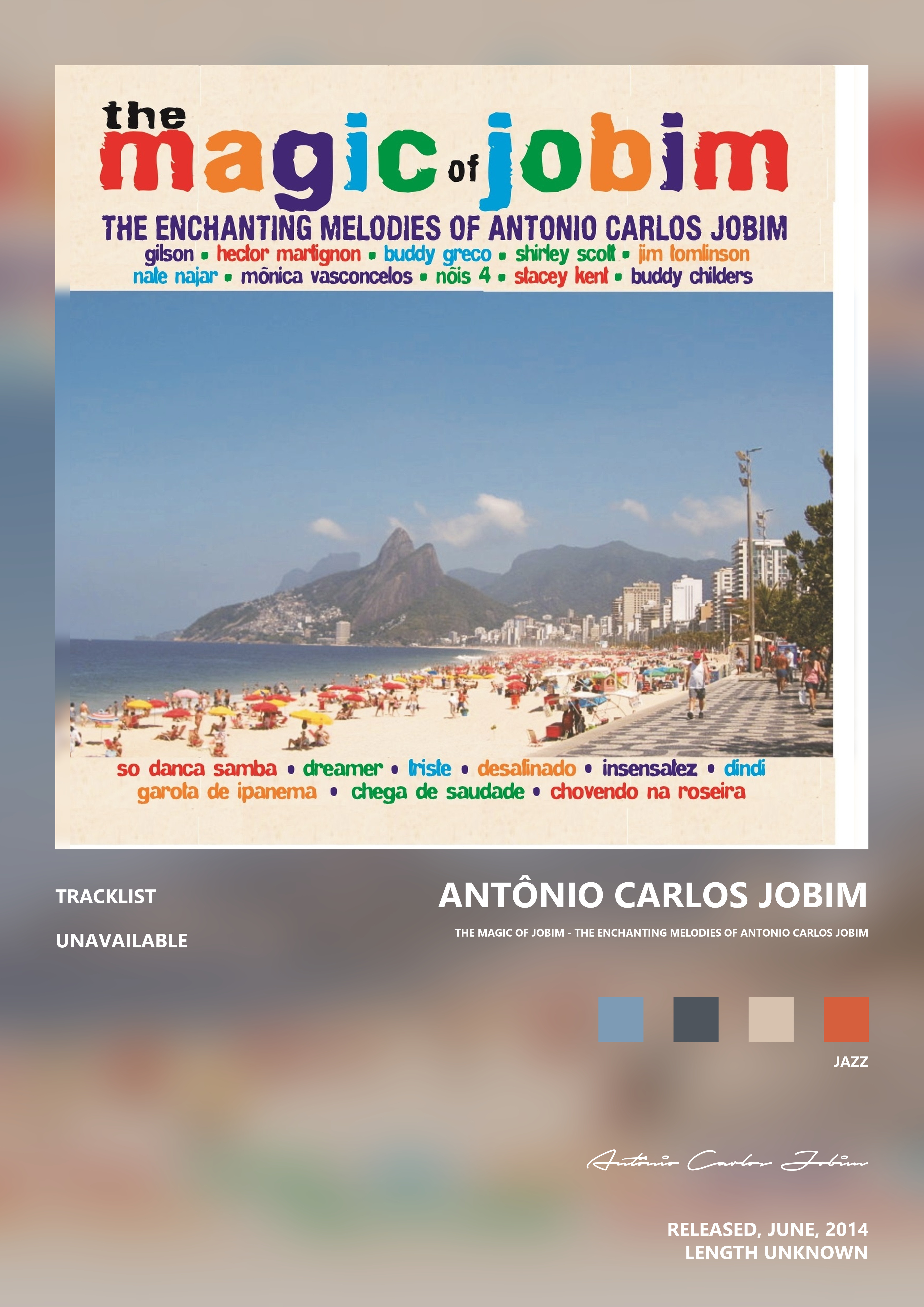 Music poster: Antônio Carlos Jobim - The Magic of Jobim - The Enchanting Melodies of Antonio Carlos Jobim