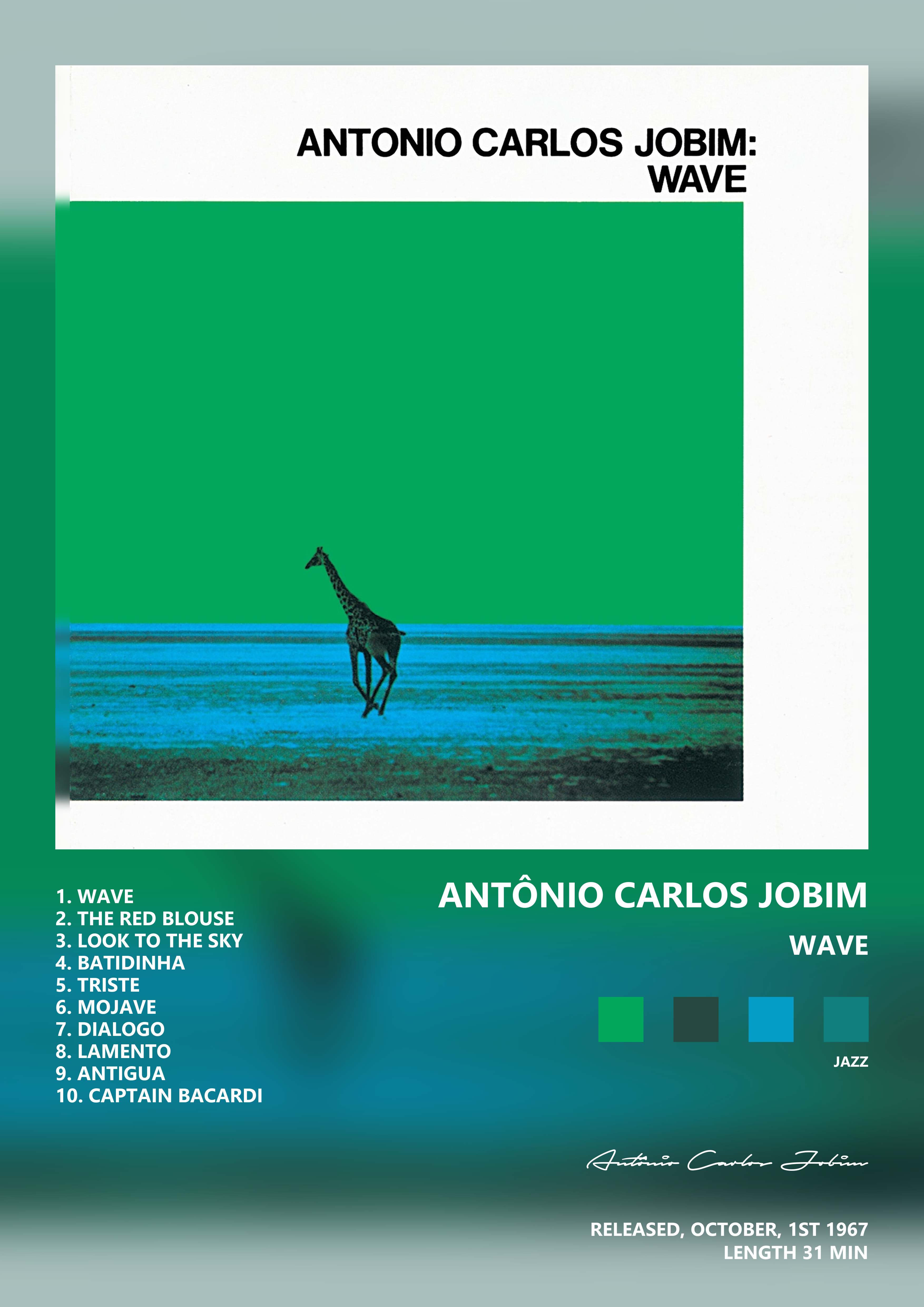 Music poster: Antônio Carlos Jobim - Wave