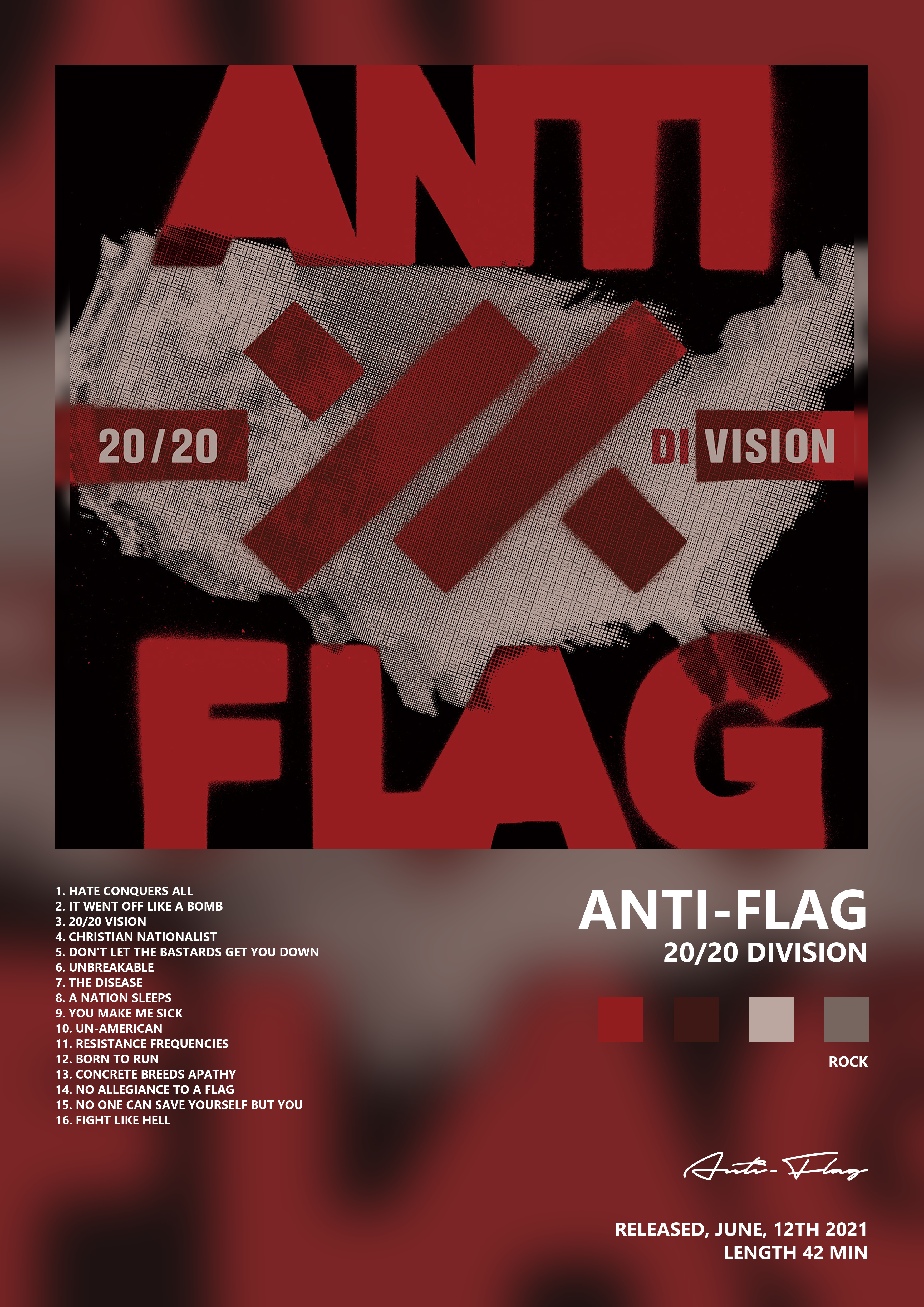 Music poster: Anti-Flag - 2020 Division