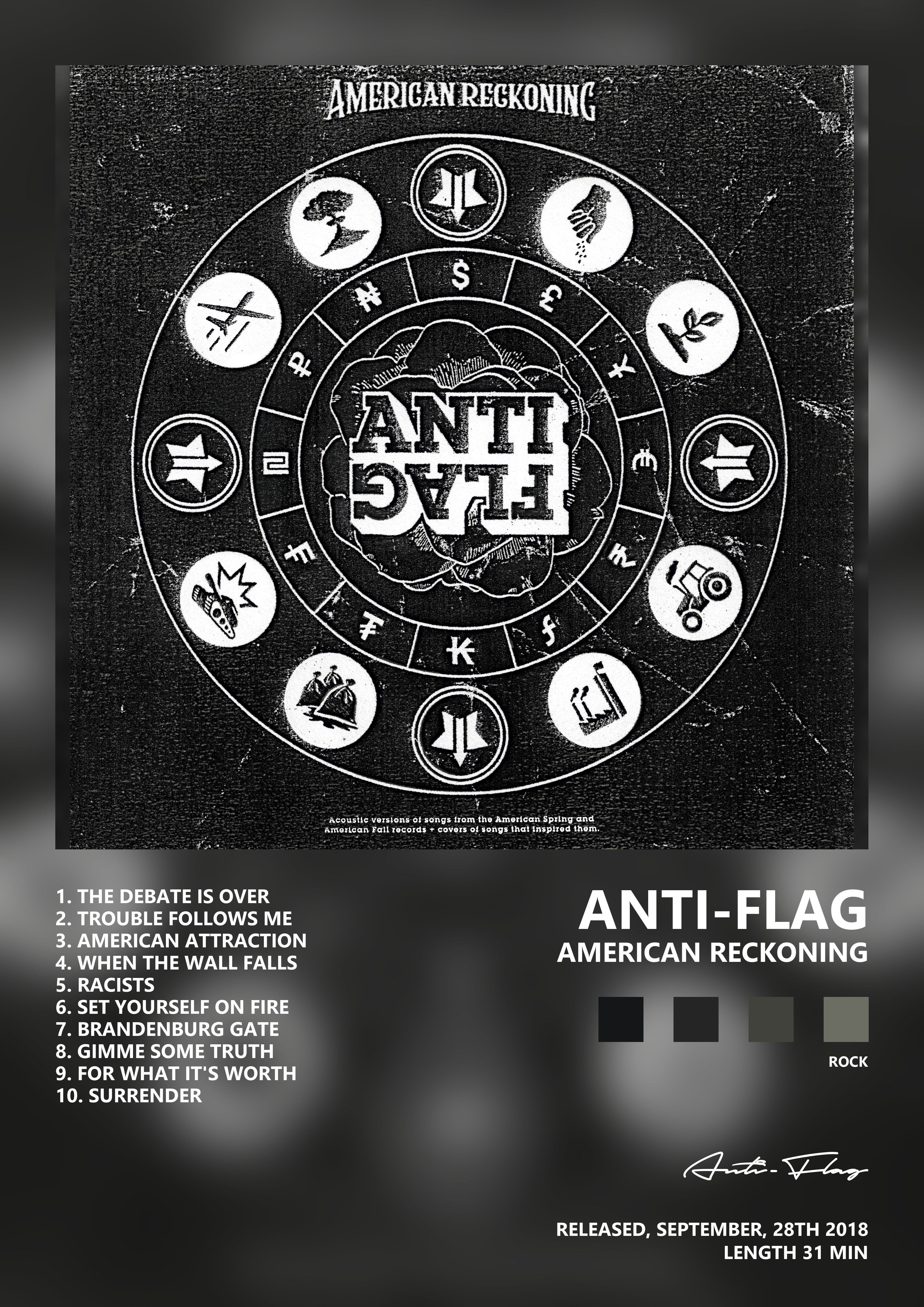 Music poster: Anti-Flag - American Reckoning