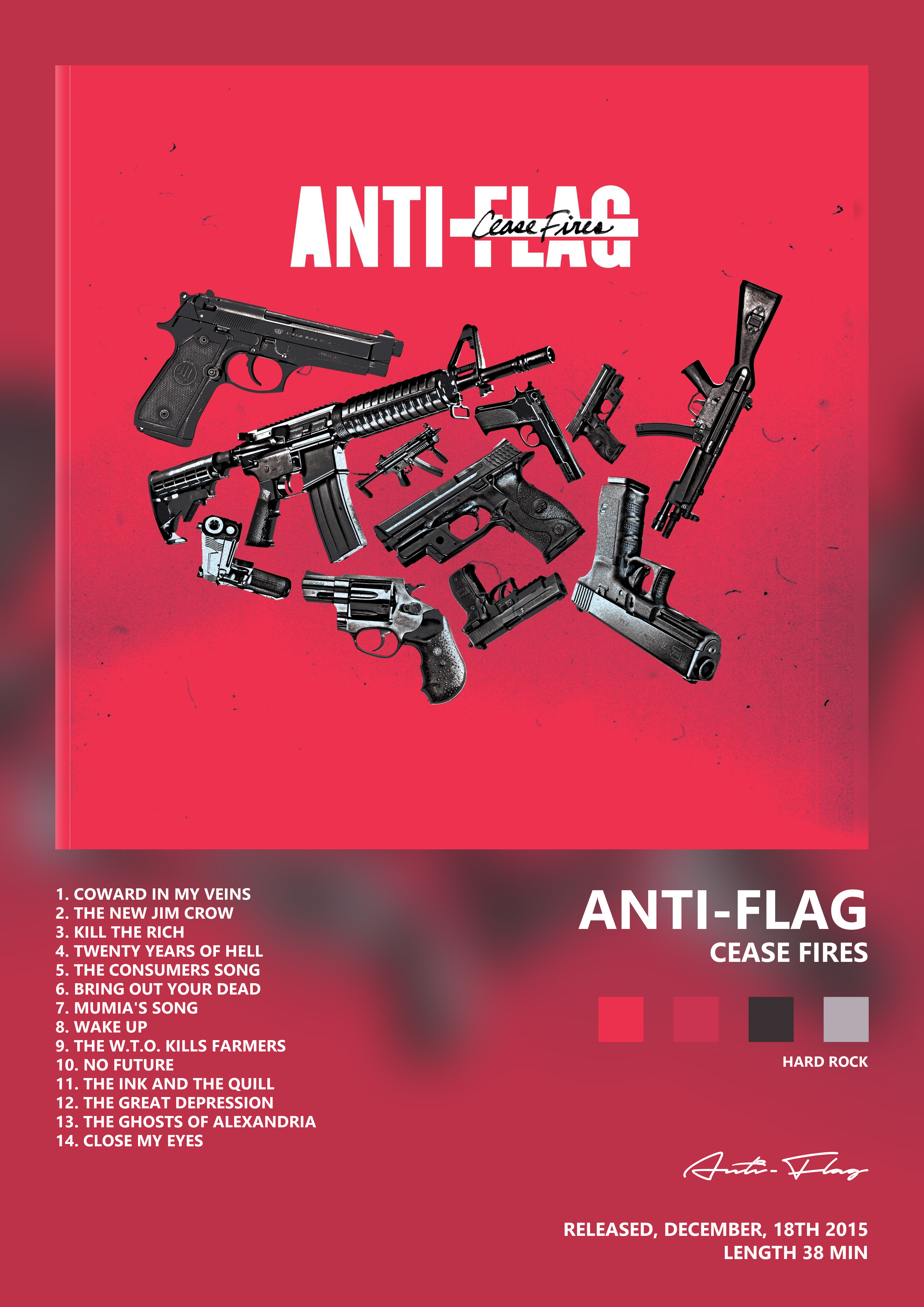 Music poster: Anti-Flag - Cease Fires