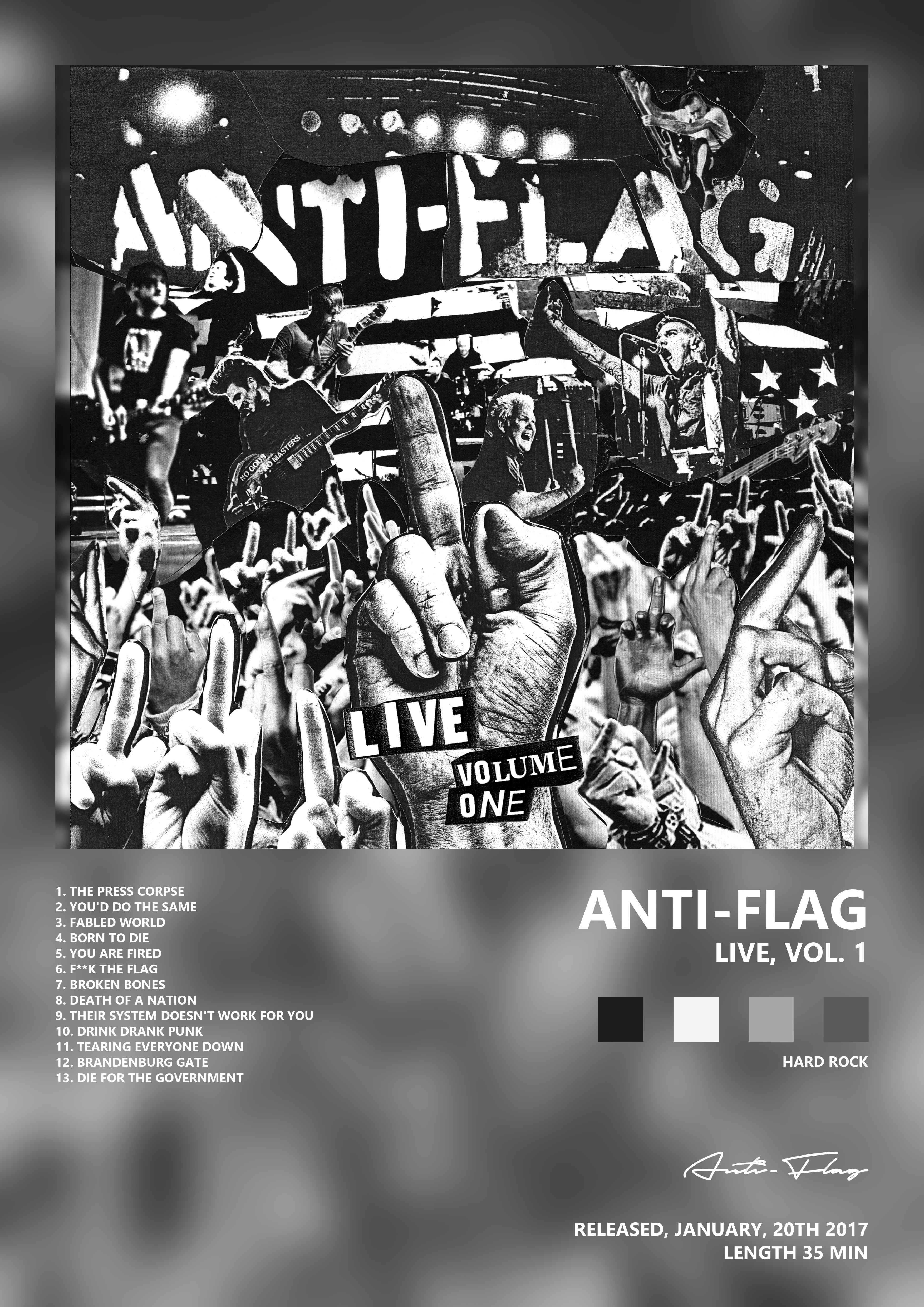 Music poster: Anti-Flag - Live Vol 1