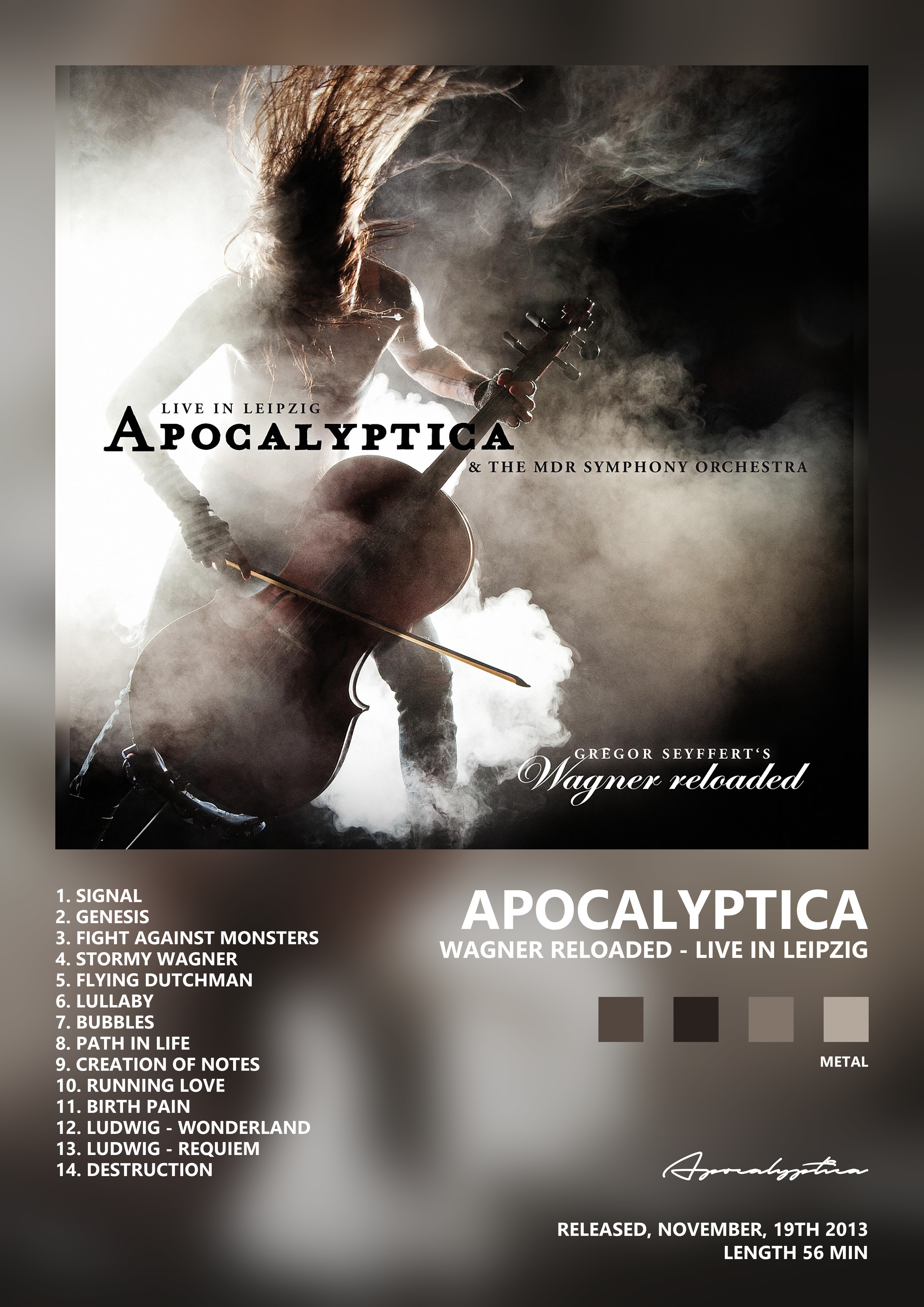 Music poster: Apocalyptica - Wagner Reloaded - Live in Leipzig