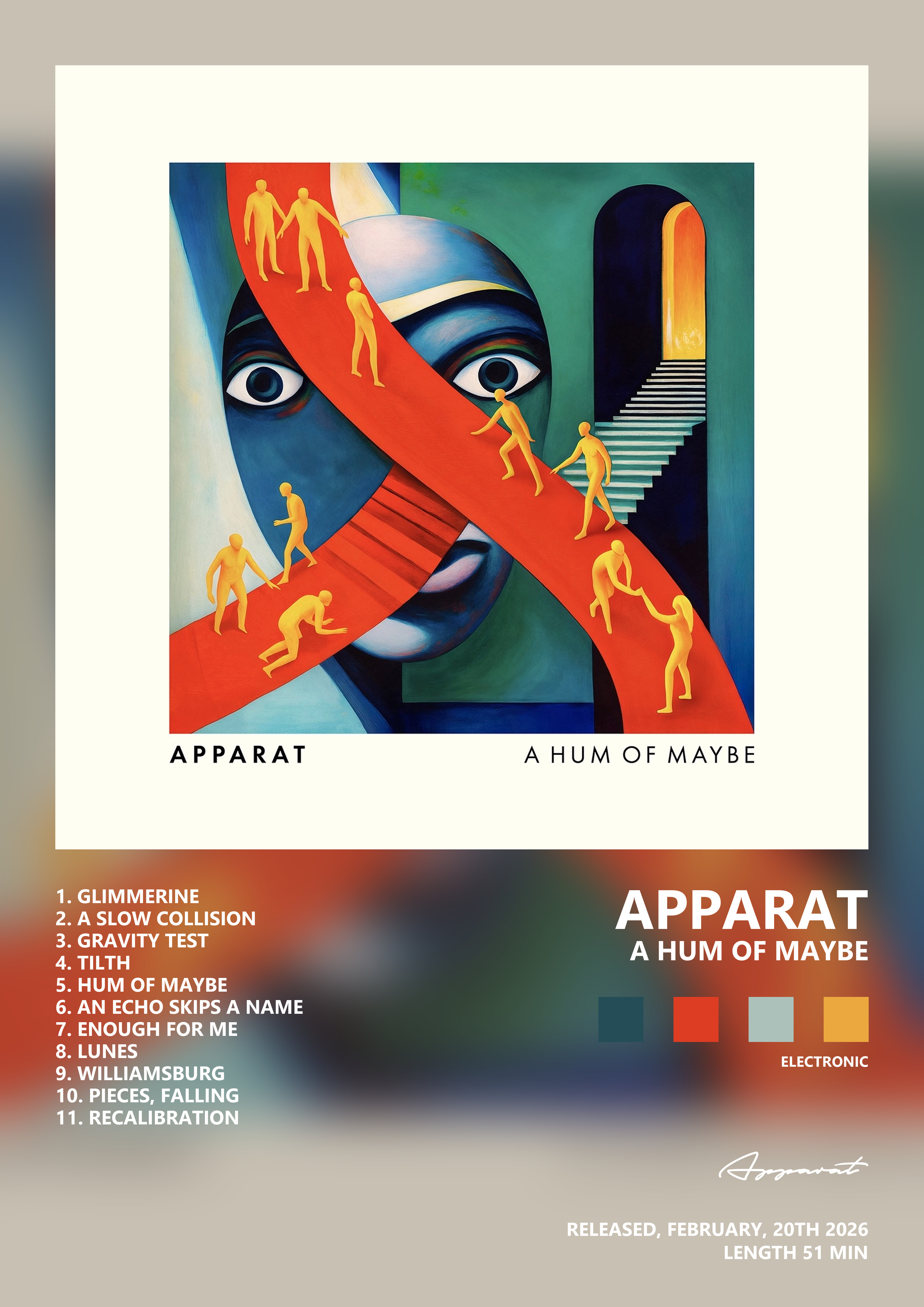 Music poster: Apparat - A Hum Of Maybe