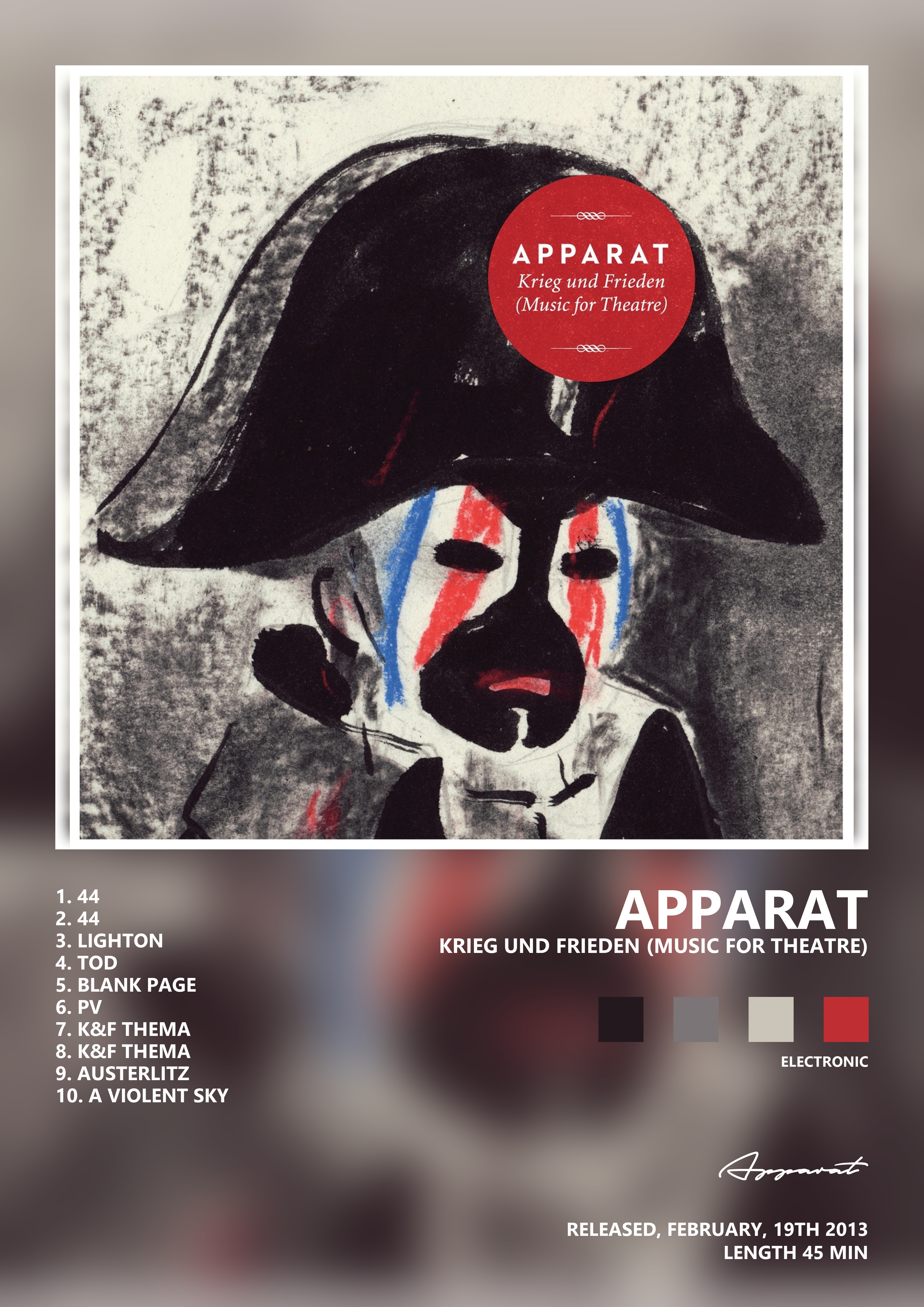 Music poster: Apparat - Krieg Und Frieden Music For Theatre