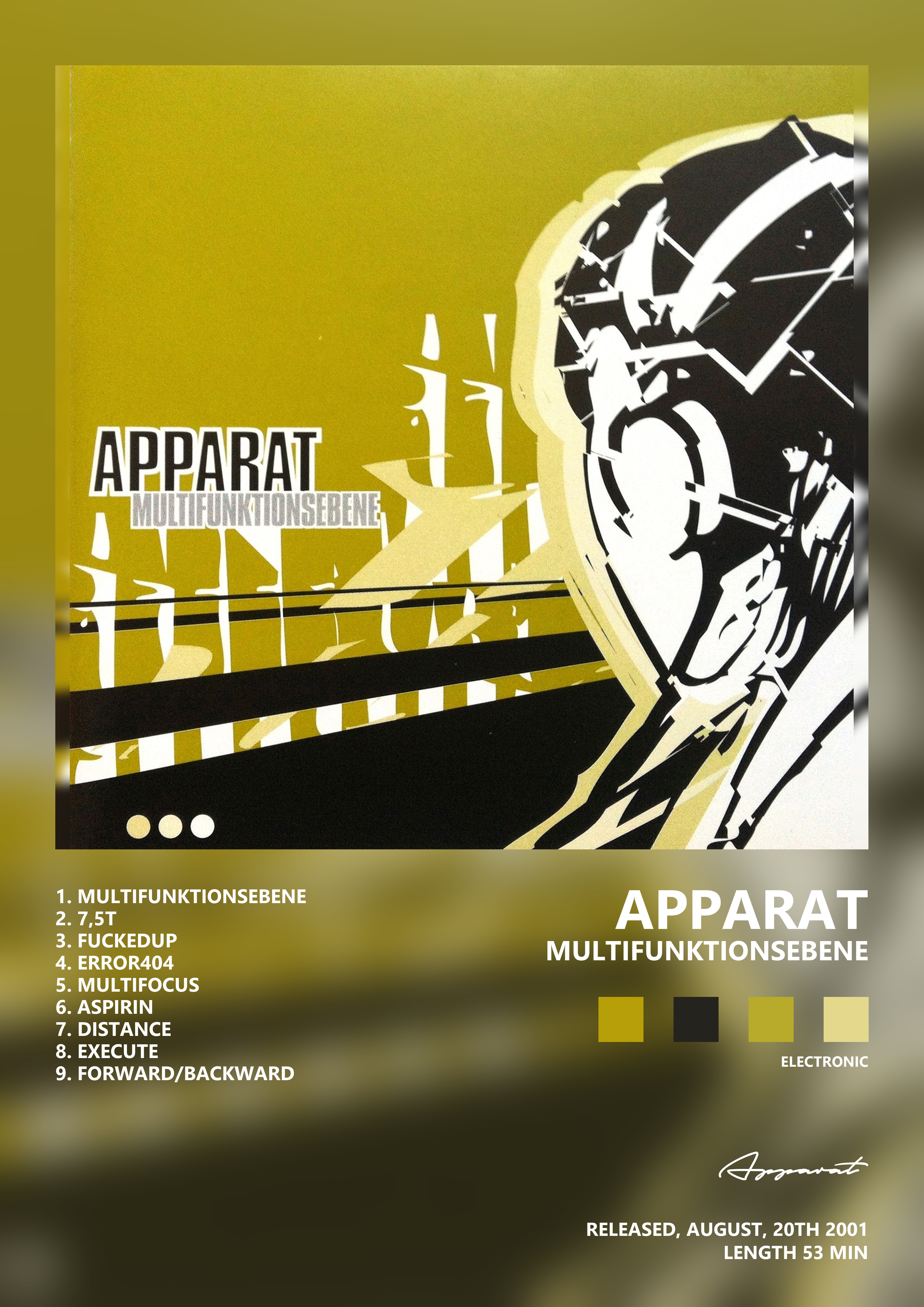 Music poster: Apparat - Multifunktionsebene