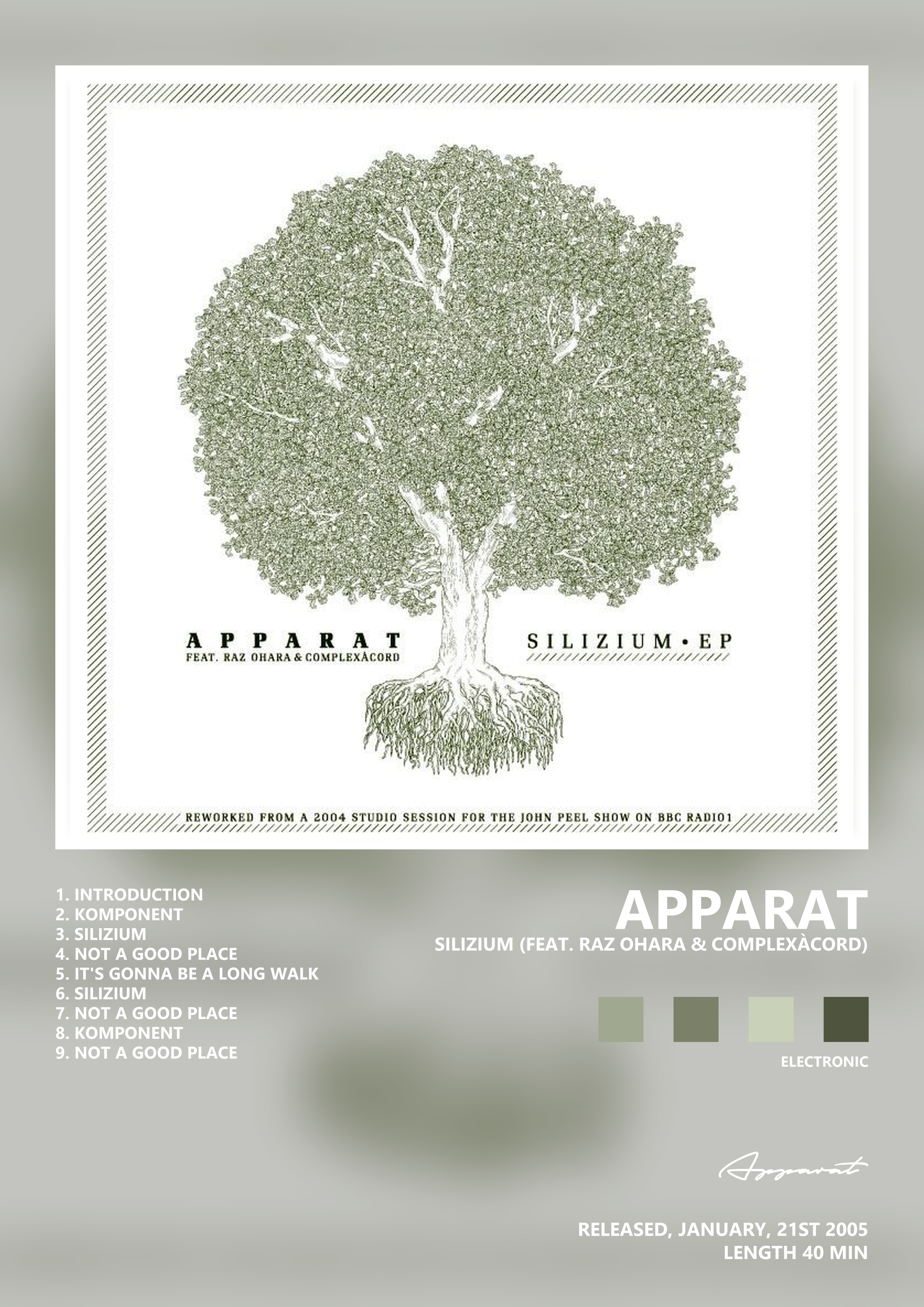 Music poster: Apparat - Silizium feat Raz Ohara Complexàcord