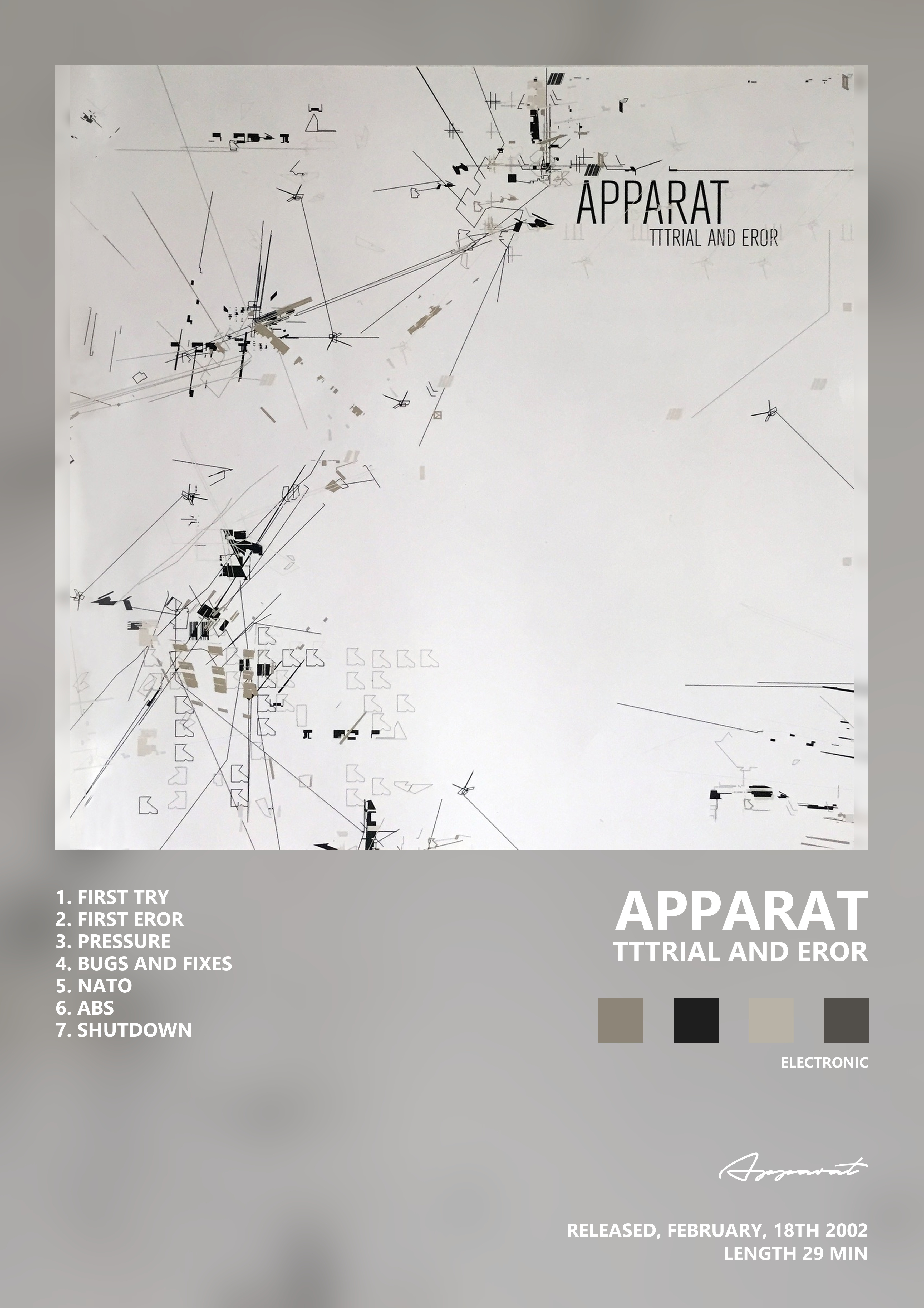 Music poster: Apparat - Tttrial and Eror