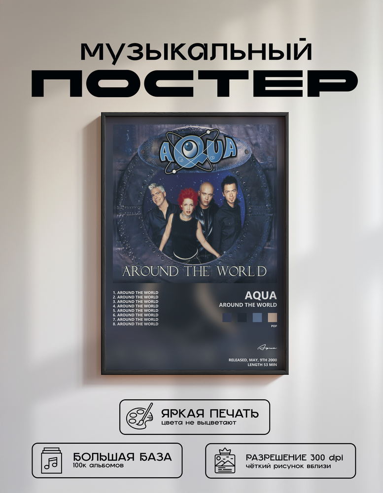 Music poster: Aqua - Around the World