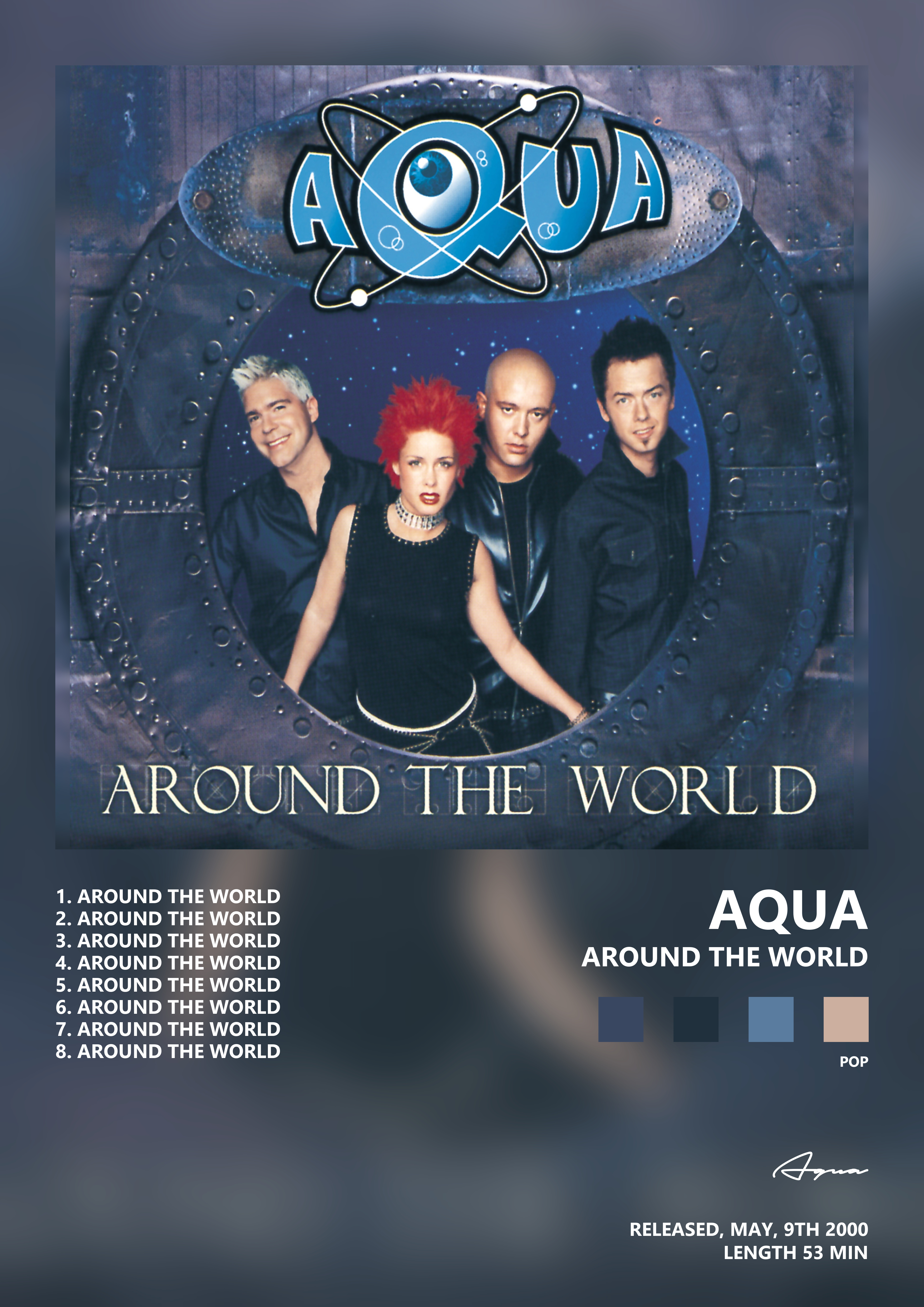 Music poster: Aqua - Around the World