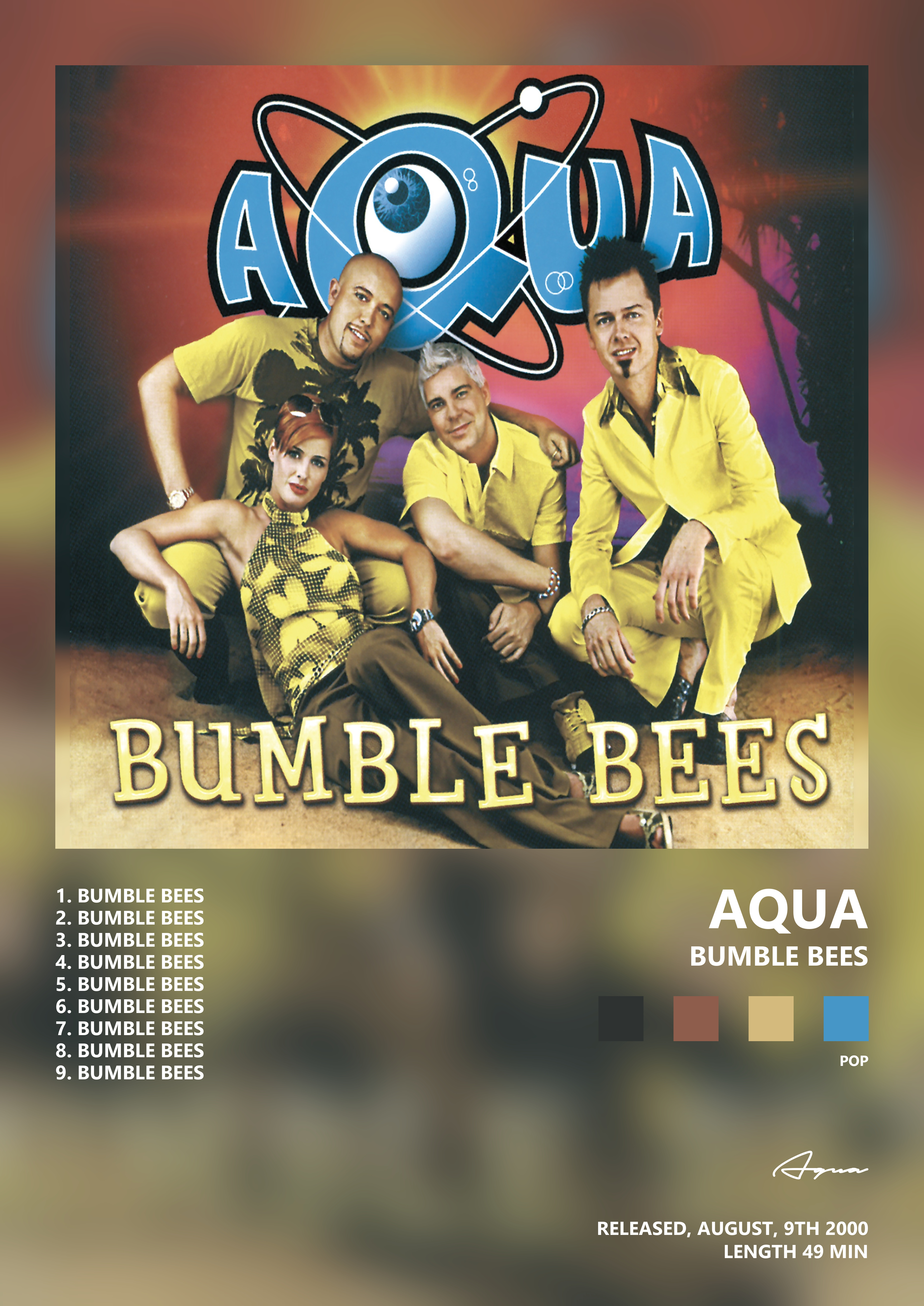 Music poster: Aqua - Bumble Bees