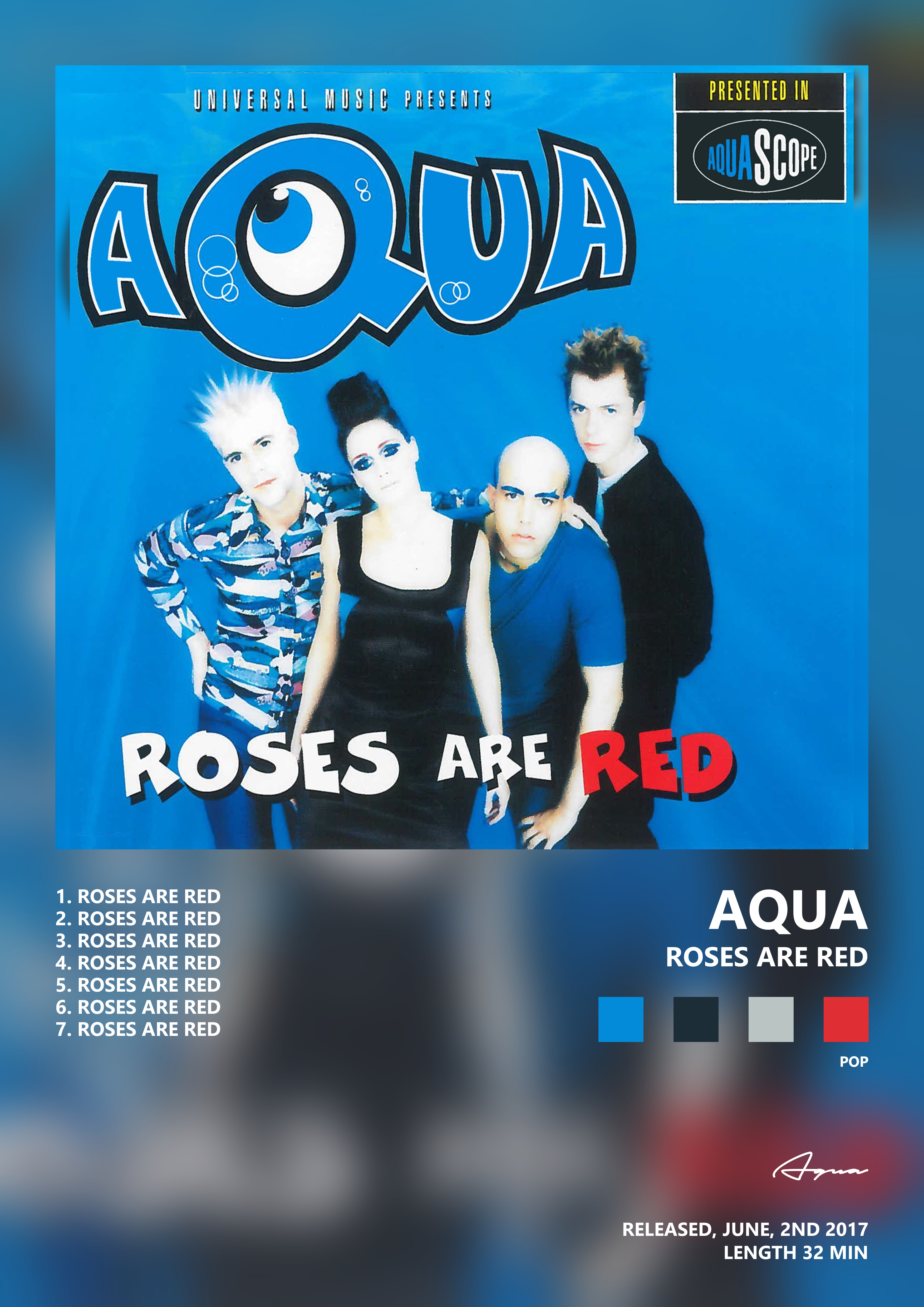 Music poster: Aqua - Roses Are Red