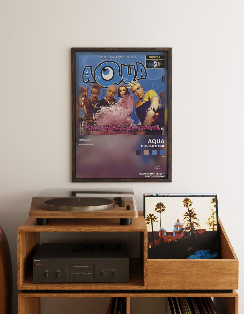 Music poster: Aqua - Turn Back Time