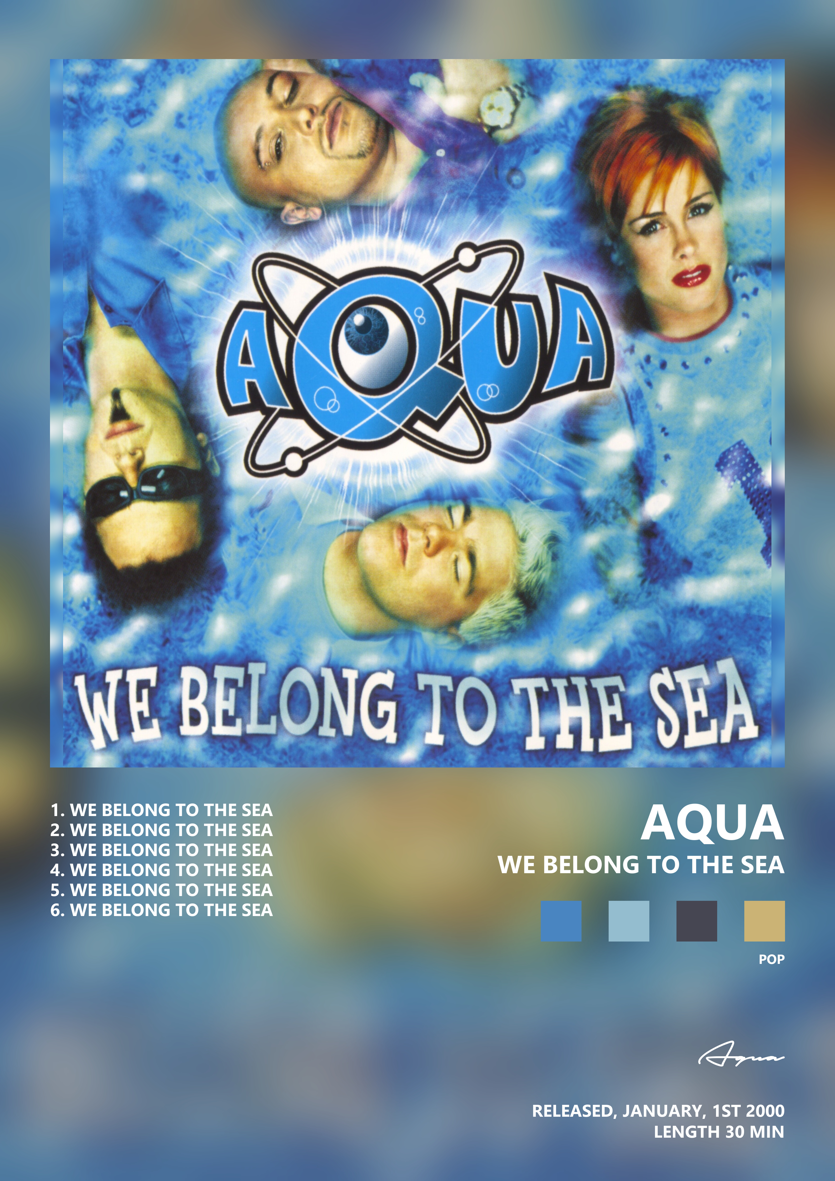 Music poster: Aqua - We Belong To the Sea