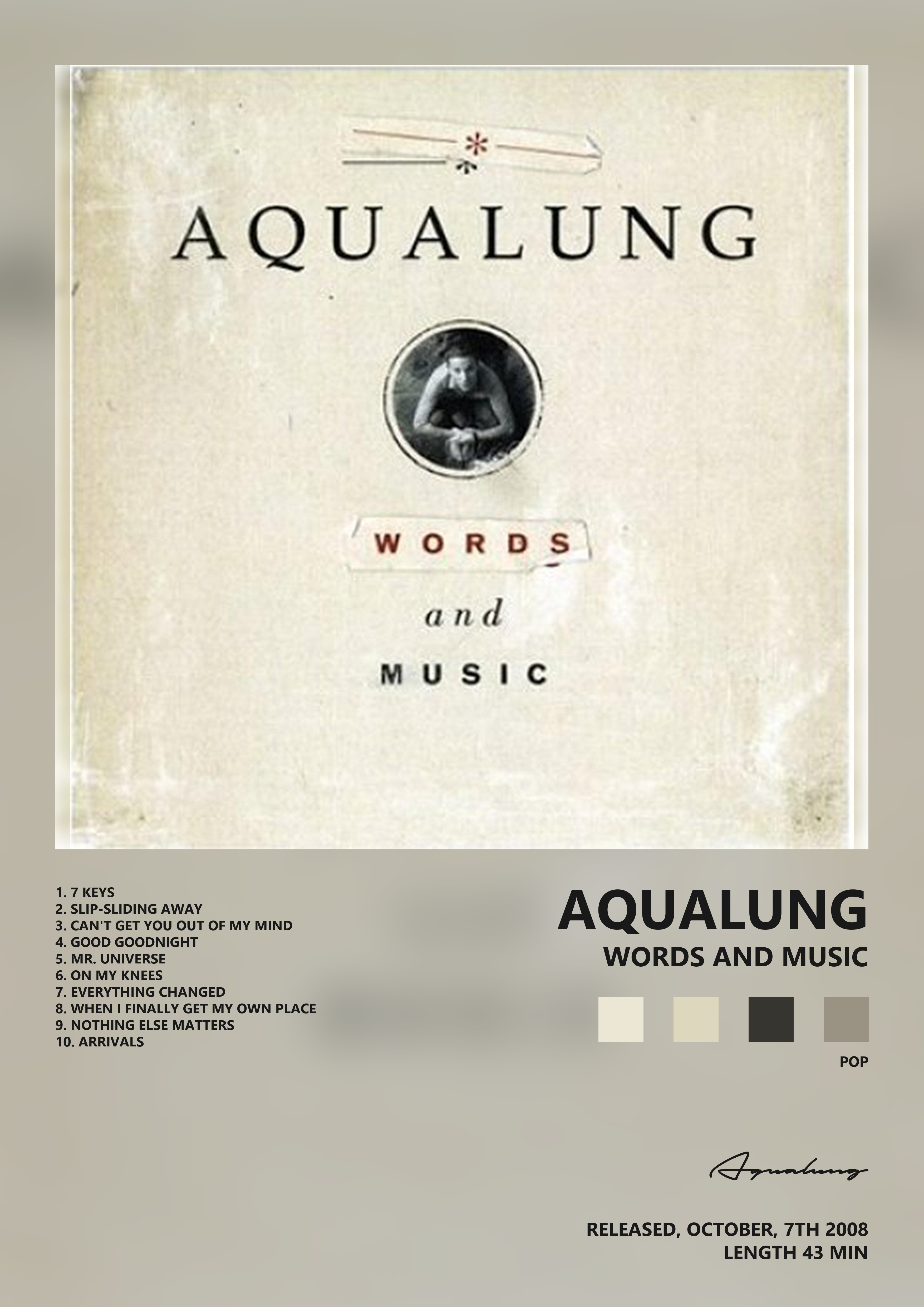Music poster: Aqualung - Words and Music
