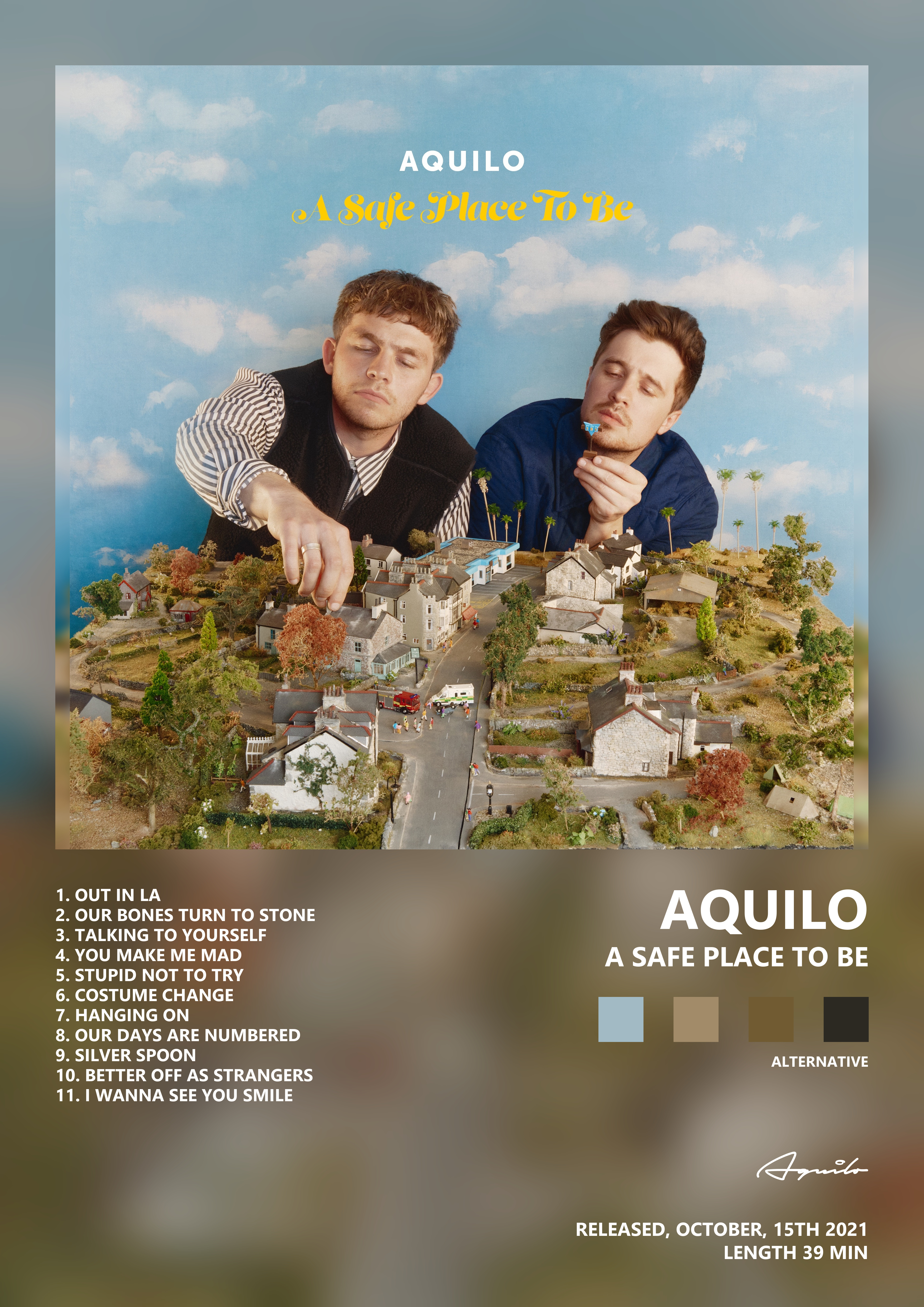 Music poster: Aquilo - A Safe Place To Be