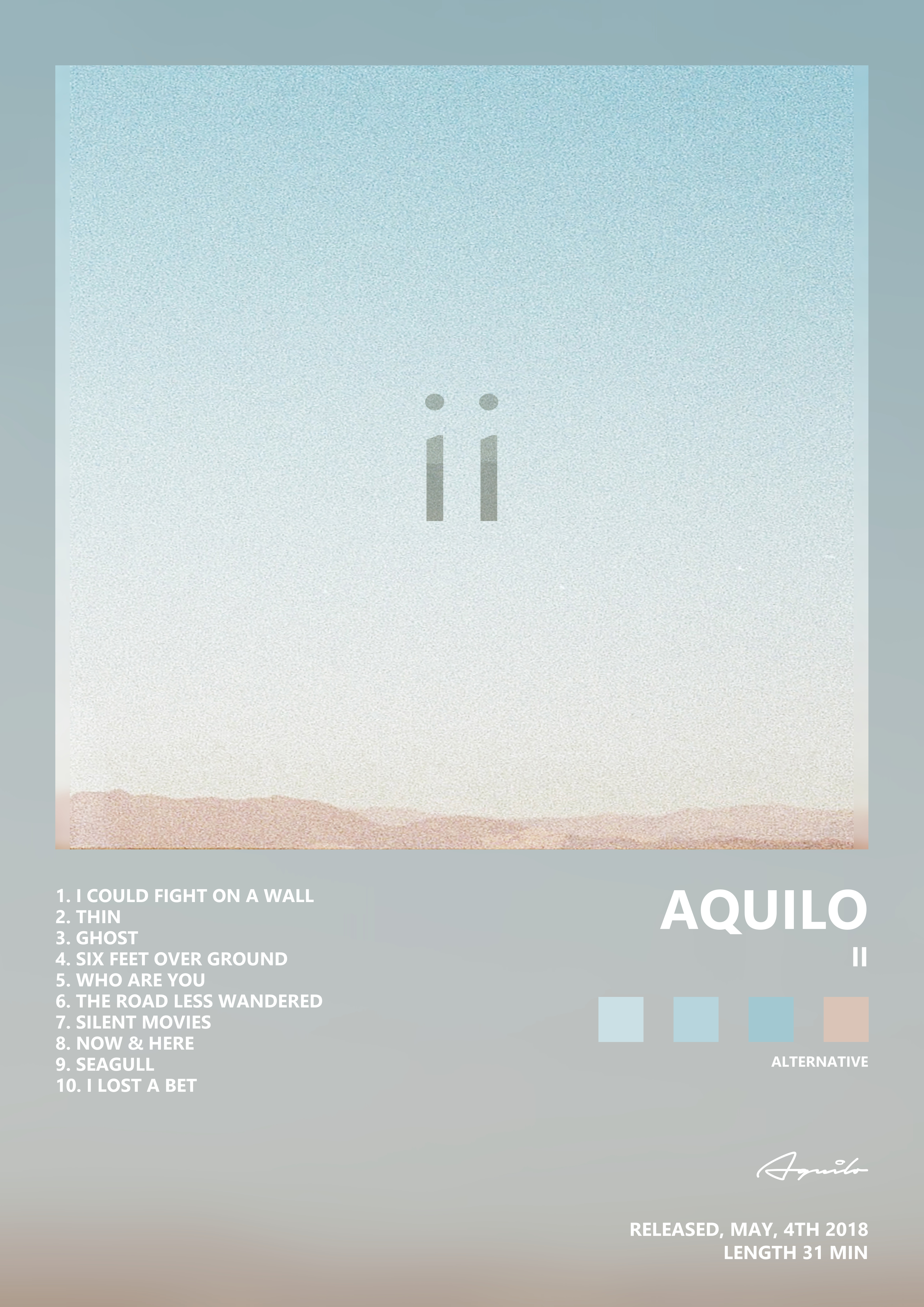 Music poster: Aquilo - ii