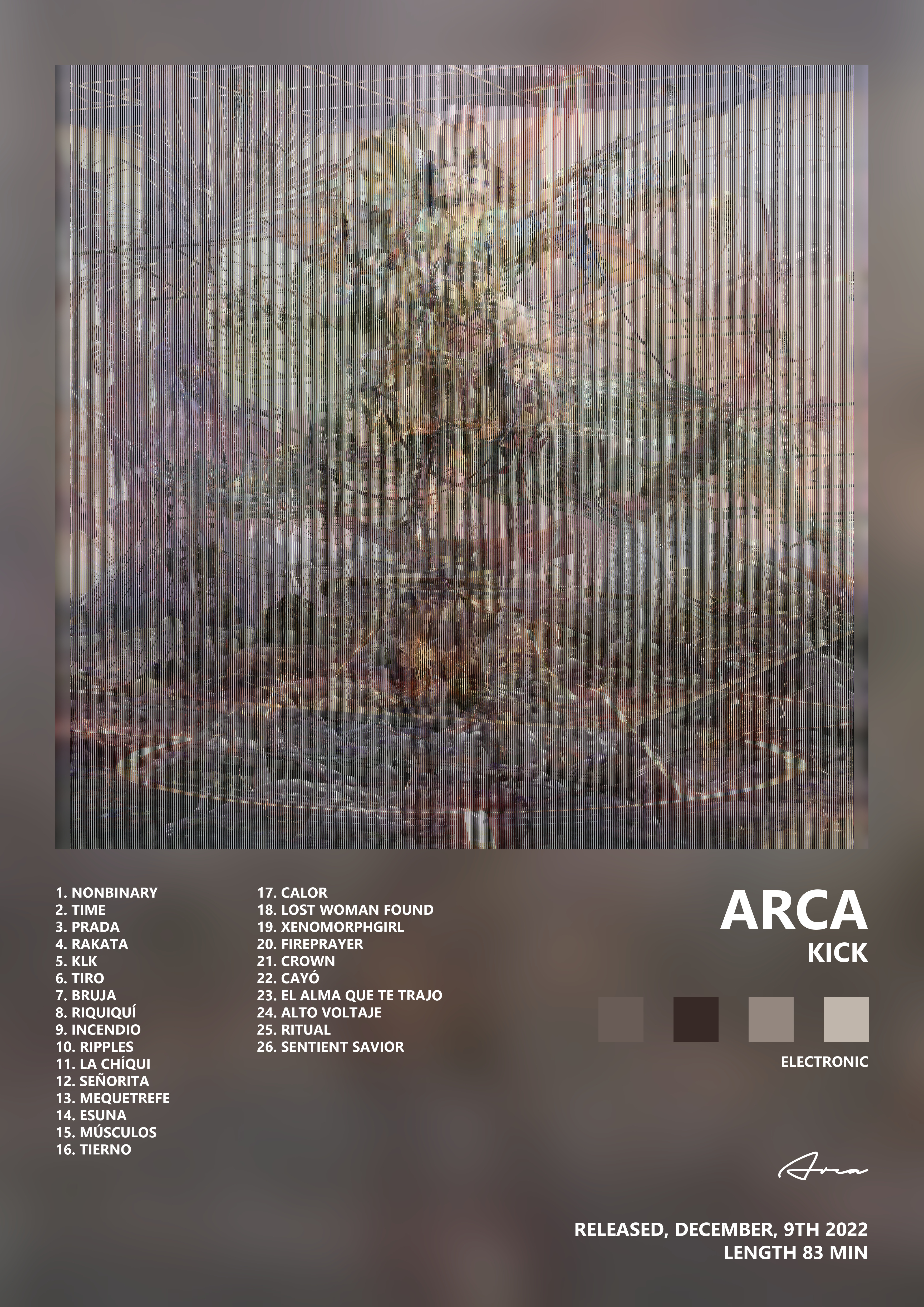 Music poster: Arca - Kick