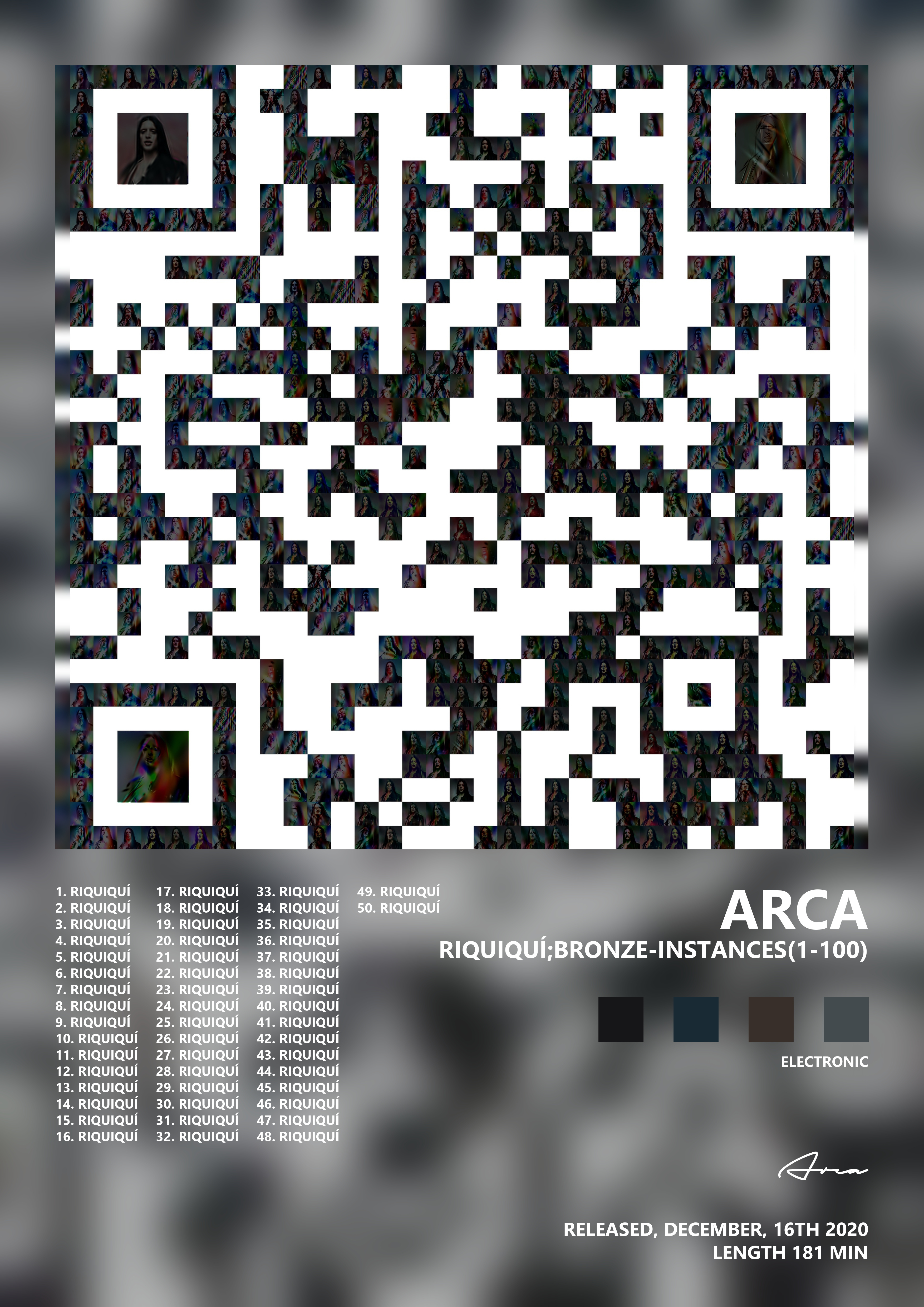 Music poster: Arca - RiquiquíBronze-Instances1-100